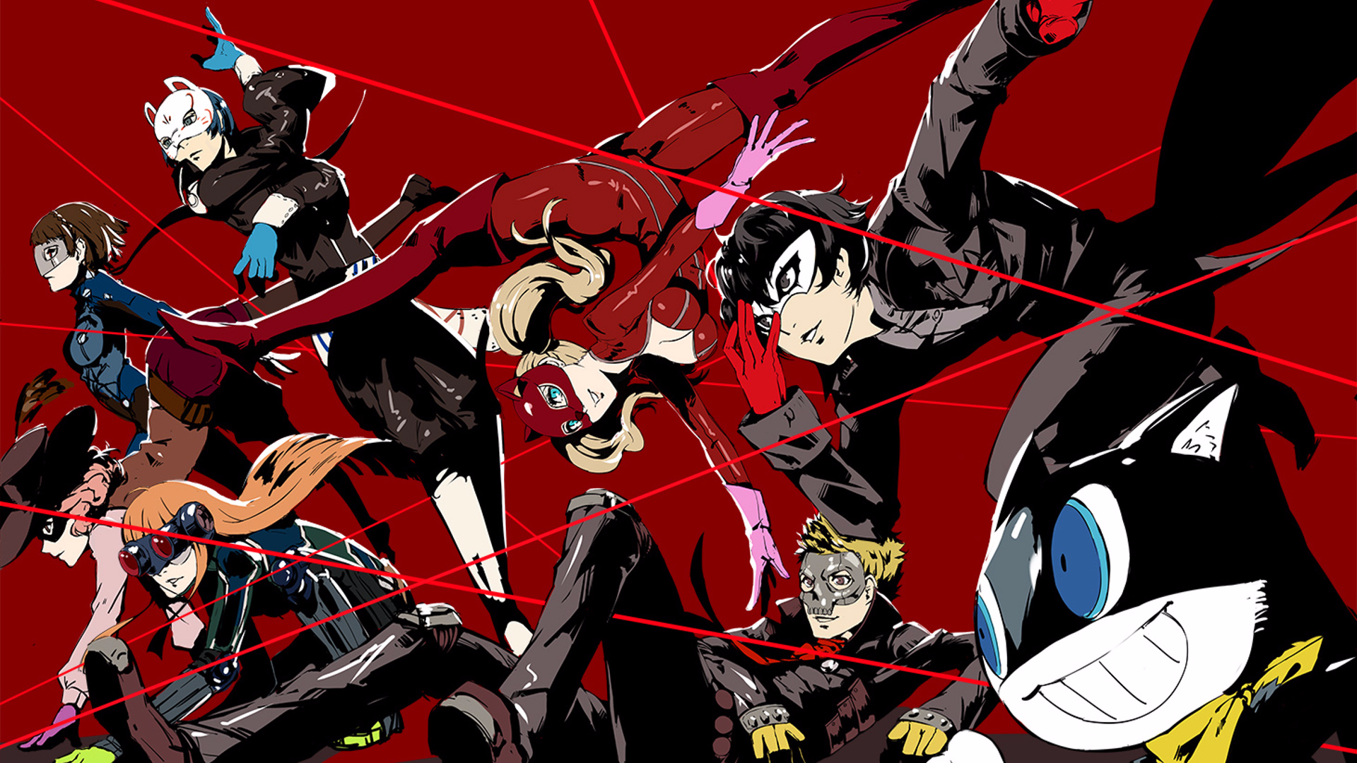 Persona 5 Phantom Thieves group shot HD Wallpaper
