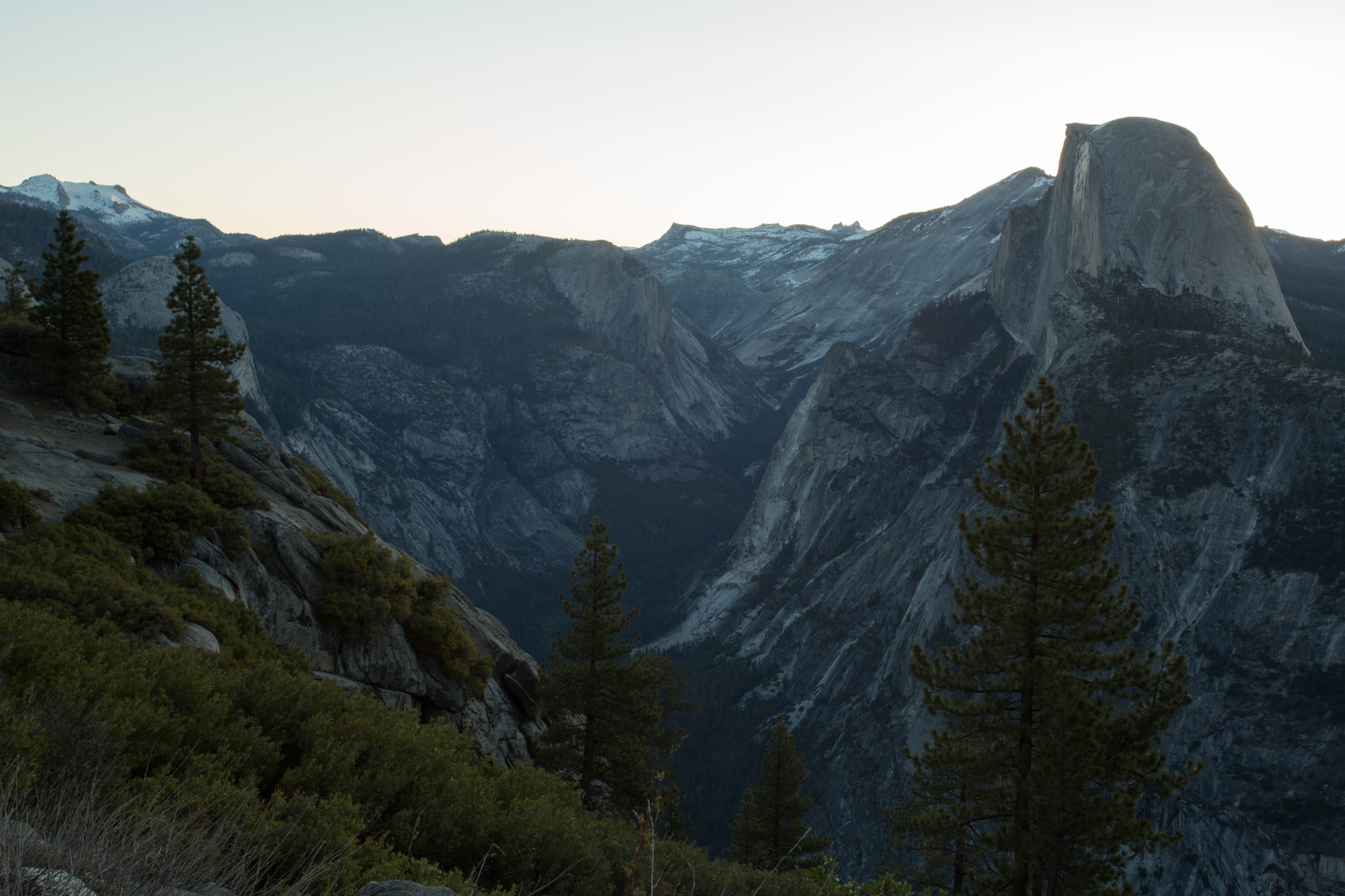 Yosemite Valley with Half Dome at Sunset HD Wallpaper