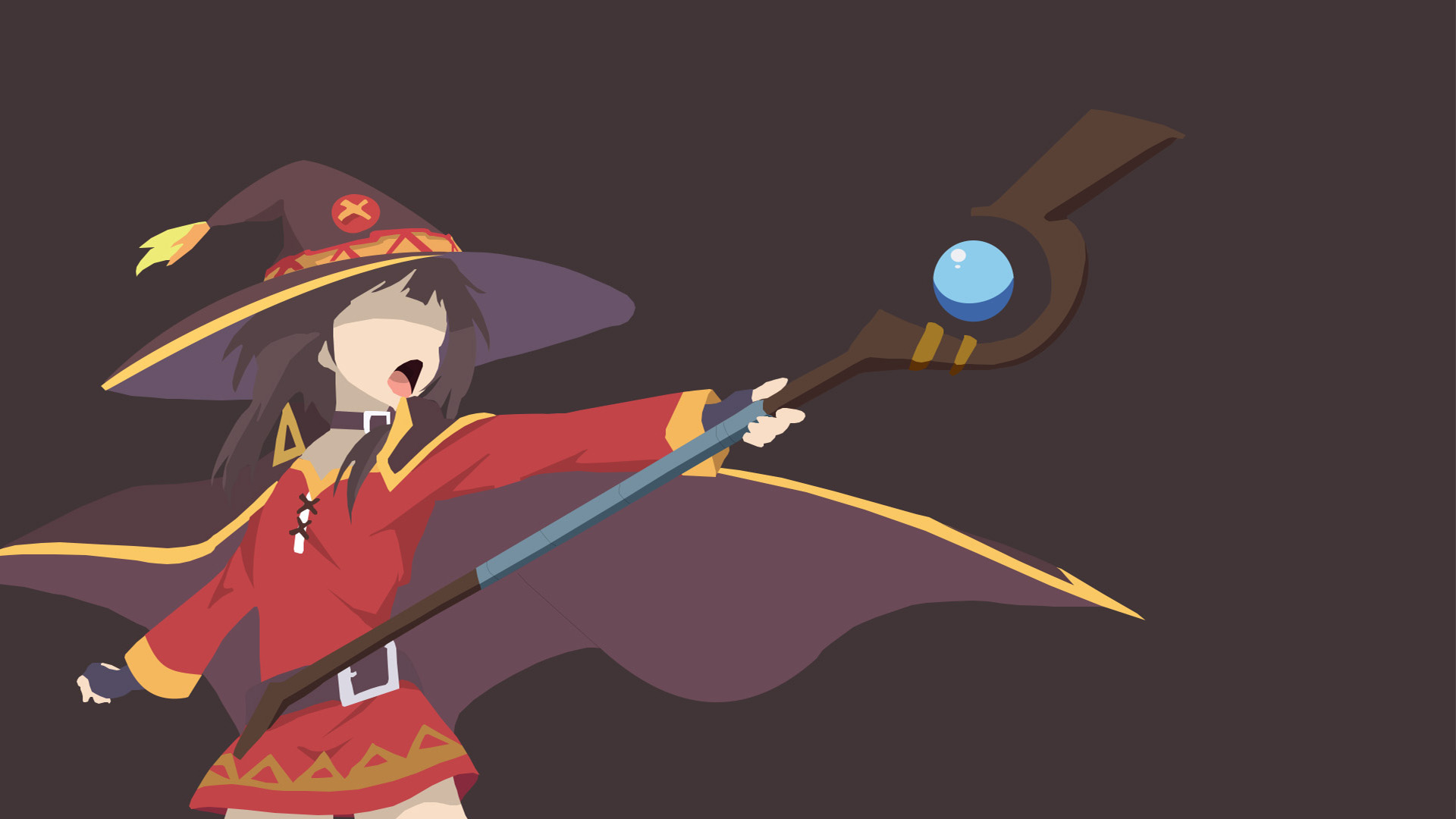 Megumin from Kono Subarashii Sekai ni Shukufuku wo! minimalism HD Wallpaper