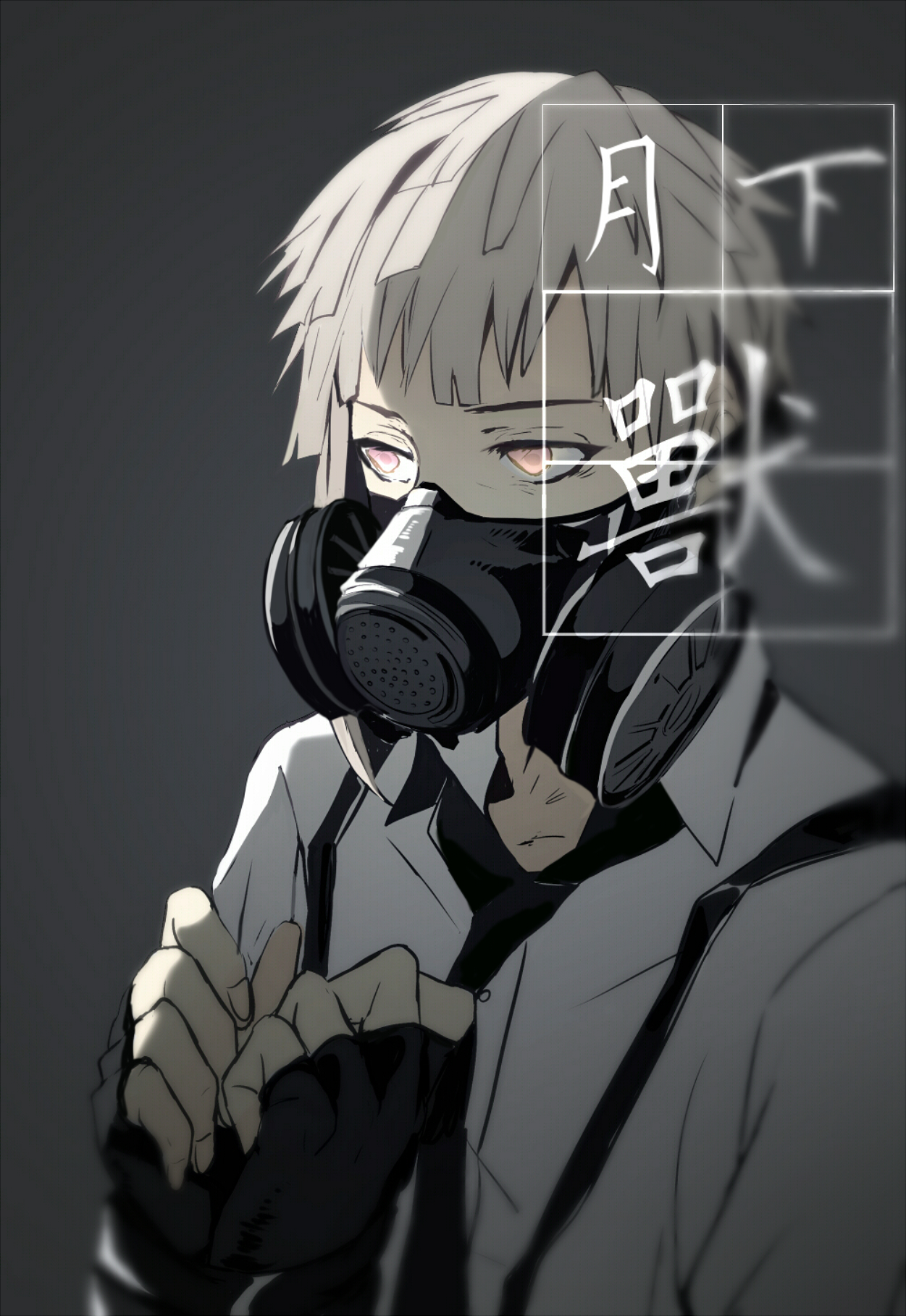 Nakajima Atsushi, Bungou Stray Dogs, gas masks, anime boys HD Wallpaper