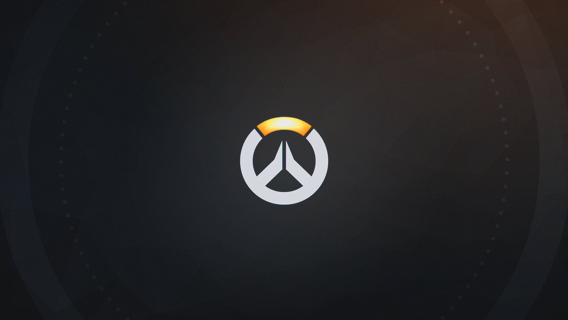 Overwatch logo on a dark background HD Wallpaper