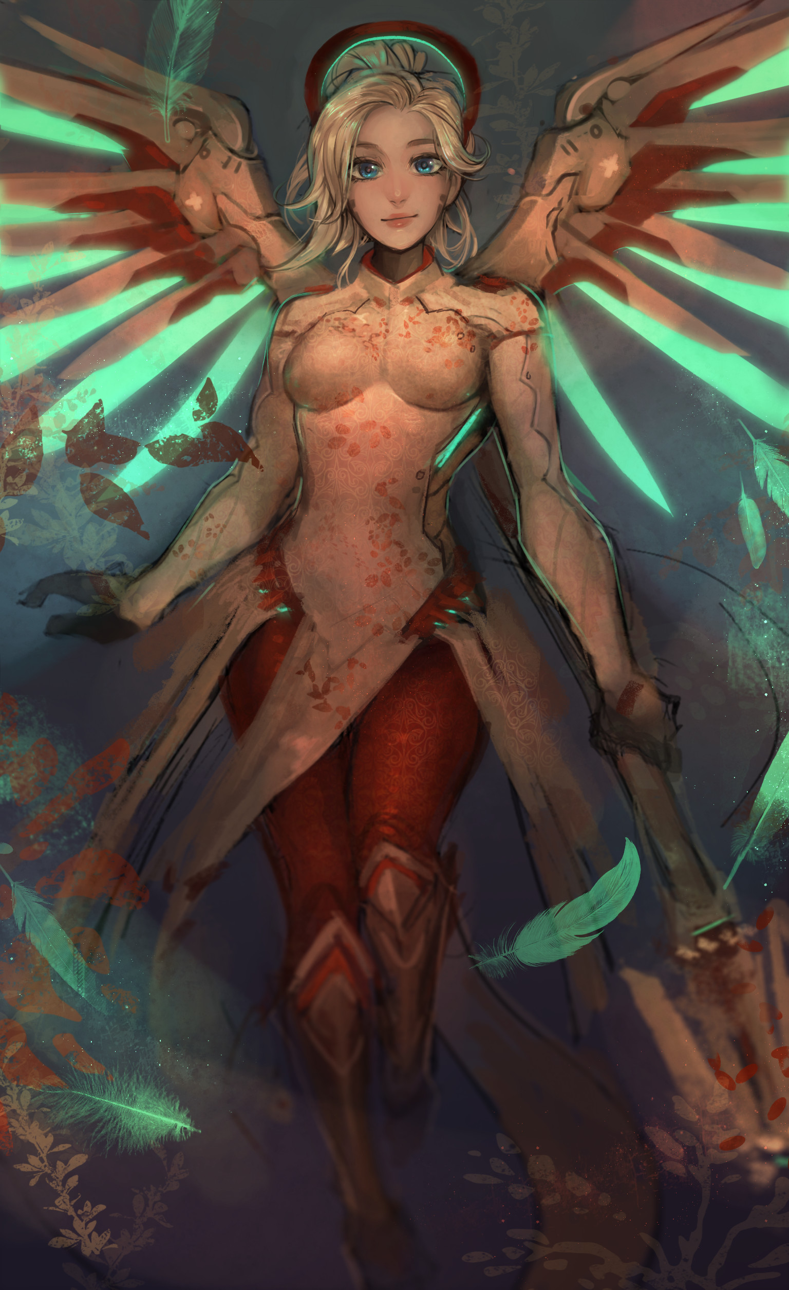 Mercy from Overwatch HD Wallpaper
