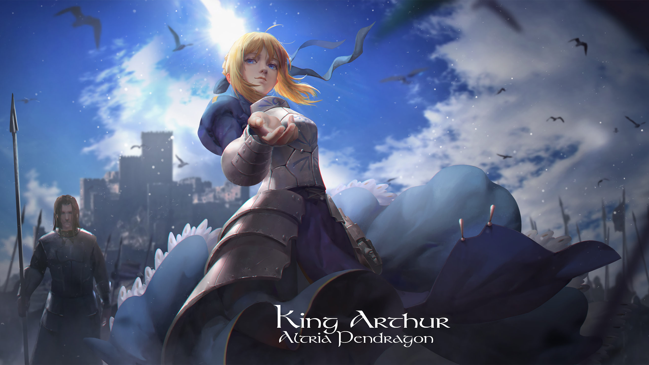 Saber Altria Pendragon from Fate Series HD Wallpaper