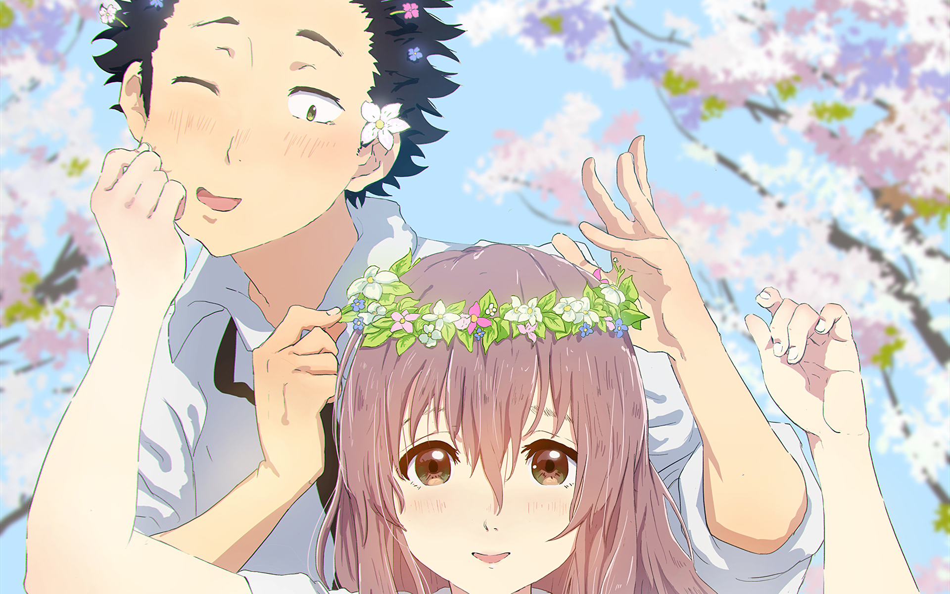Nishimiya Shōko, Ishida Shōya, Koe no Katachi. HD Wallpaper