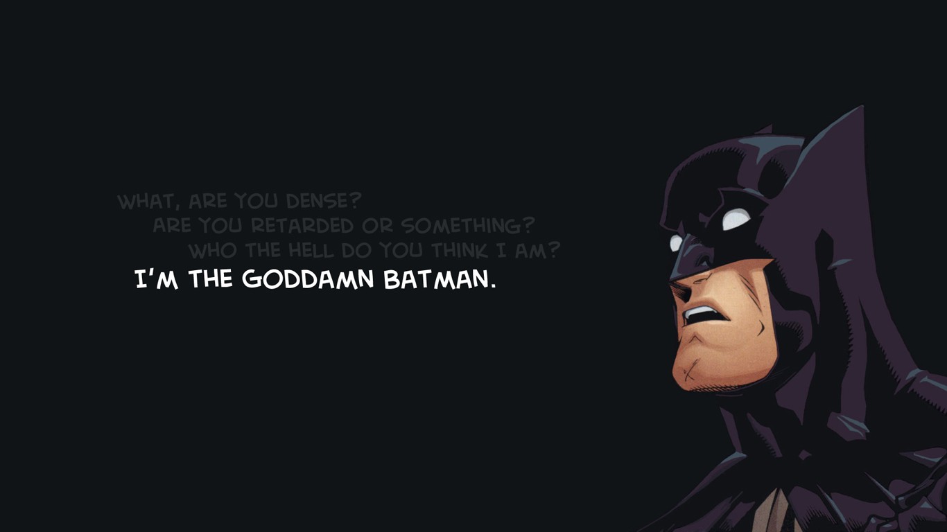 Batman from DC Comics with quote HD Wallpaper
