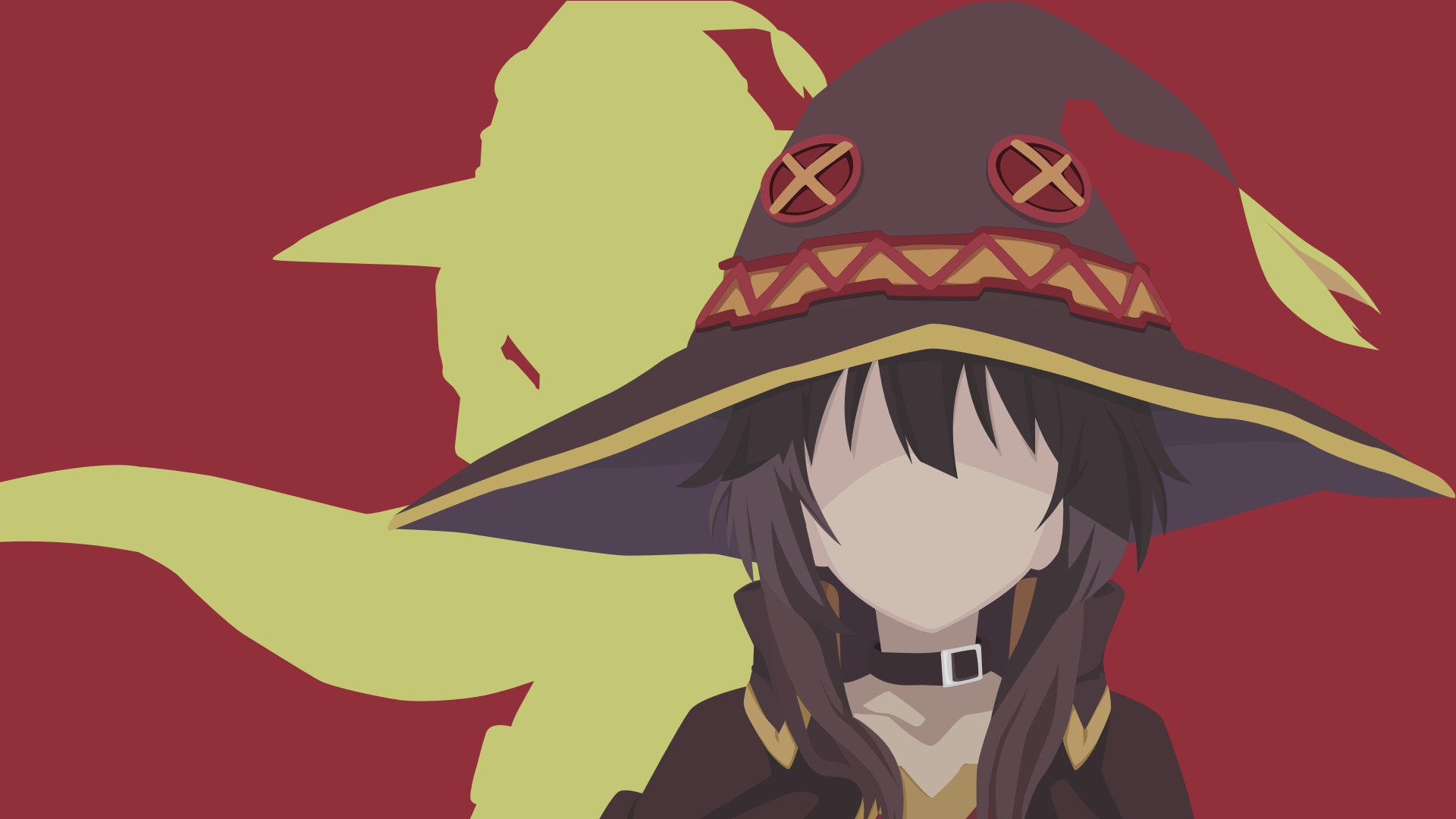 Megumin from Kono Subarashii Sekai ni Shukufuku wo! Minimalist Art HD Wallpaper