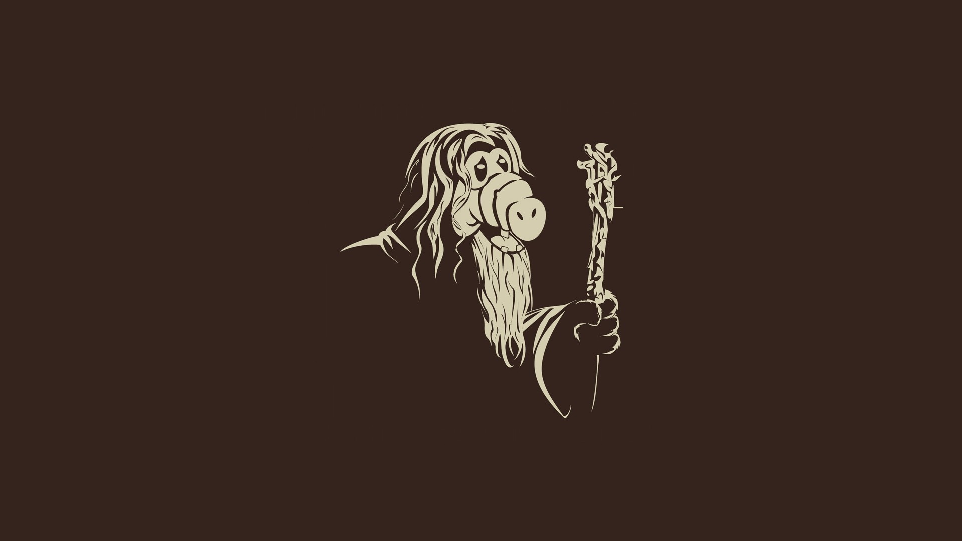 Alf as Gandalf from The Lord of the Rings HD Wallpaper