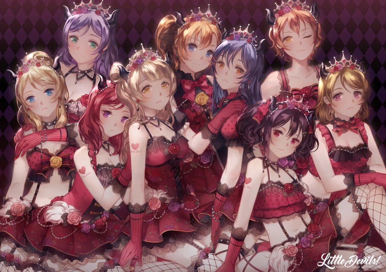 Little Devils from Love Live! anime girls HD Wallpaper