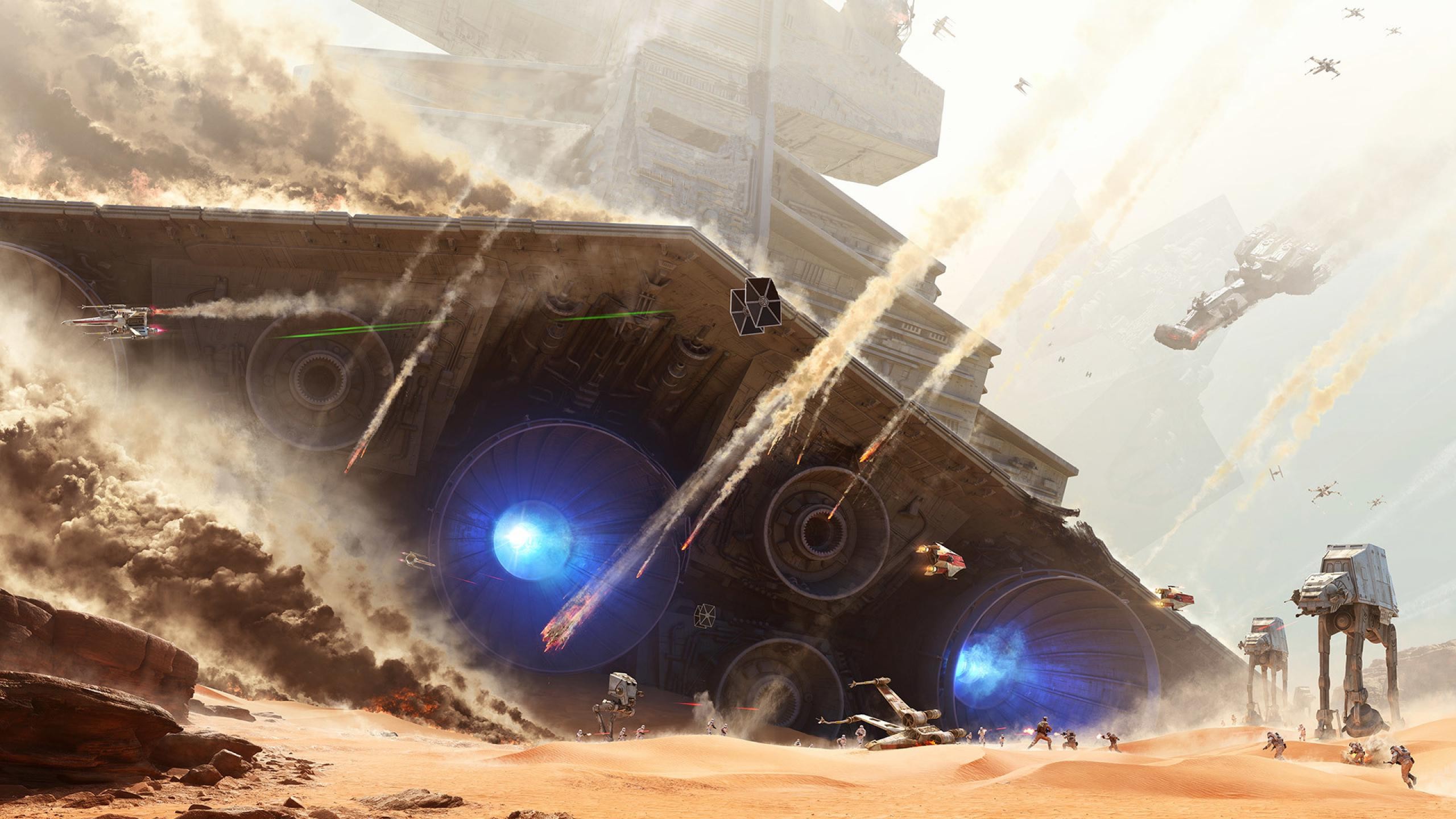 Star Wars: Battlefront Jakku Imperial Star Destroyer Battle HD Wallpaper