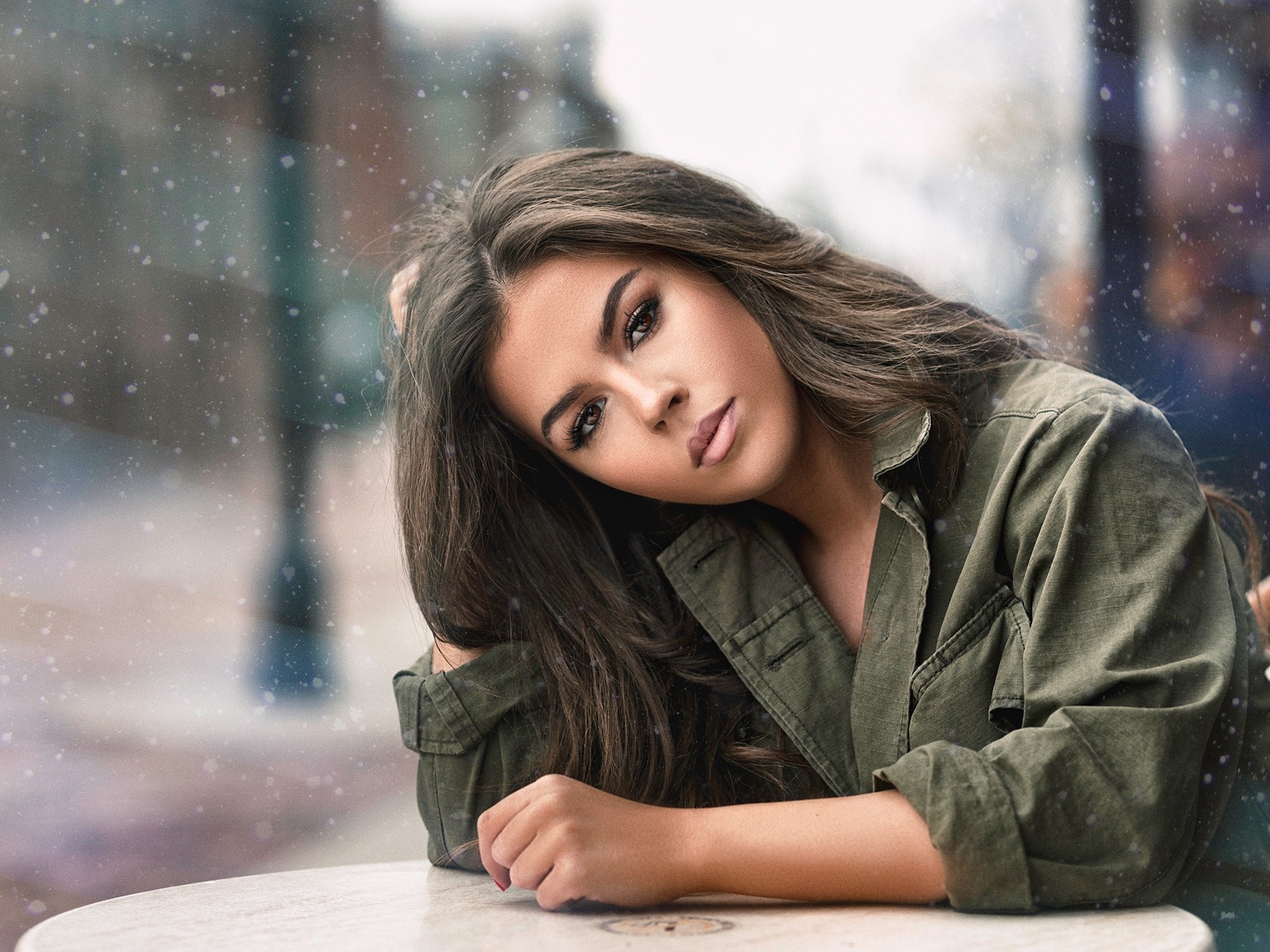 depth of field, portrait, face, women HD Wallpaper