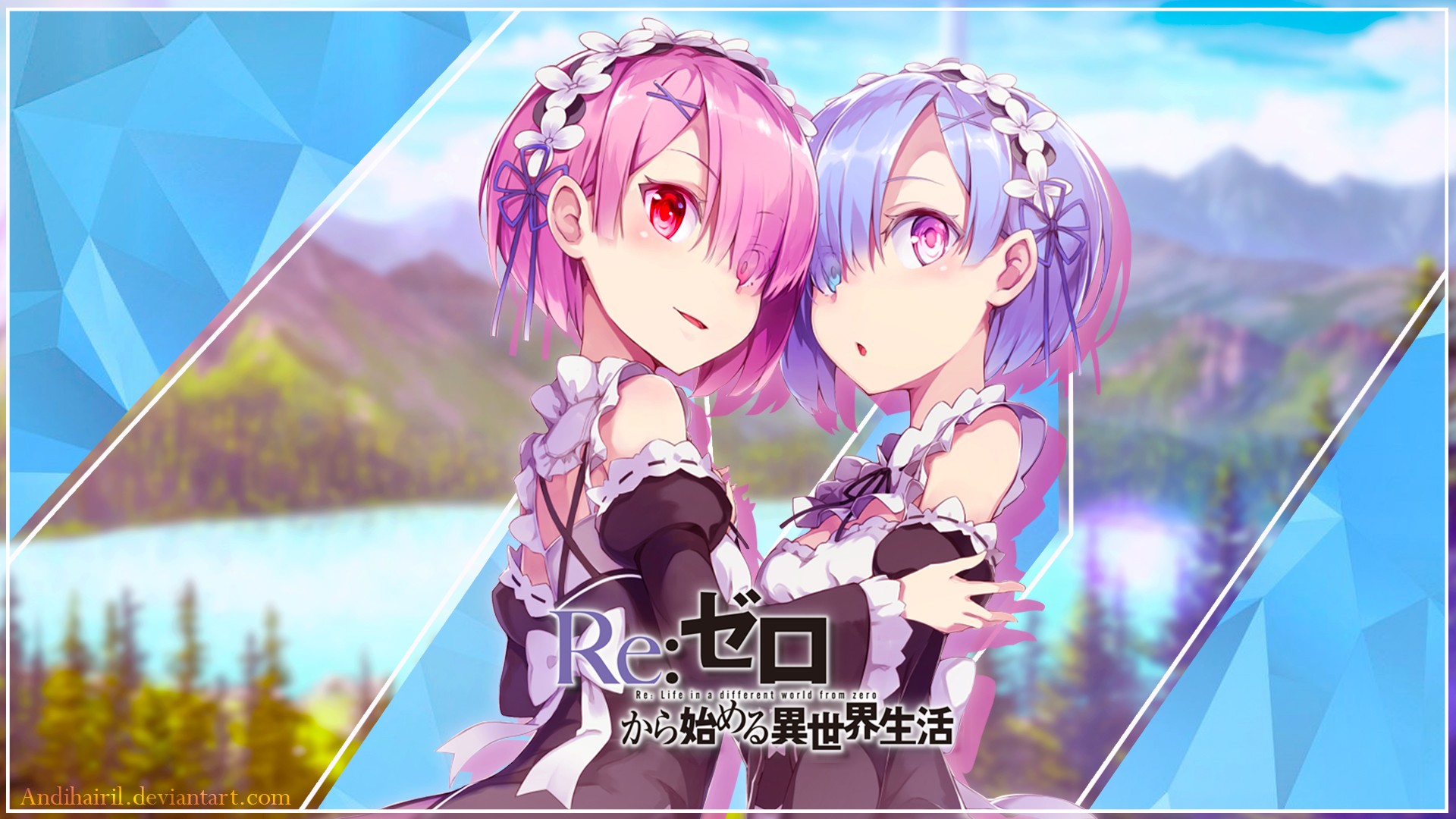 Ram and Rem from Re:Zero Kara Hajimeru Isekai Seikatsu HD Wallpaper