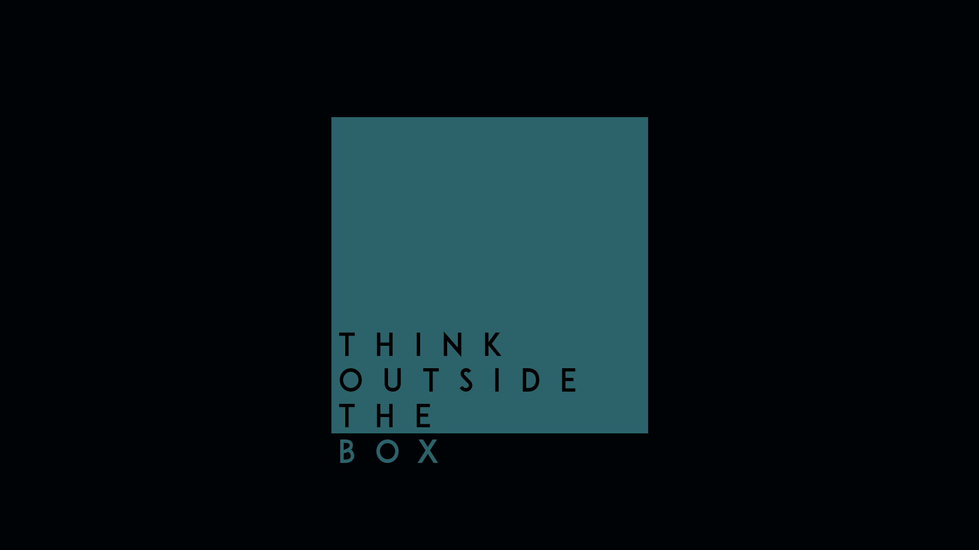 Think Outside The Box quote HD Wallpaper