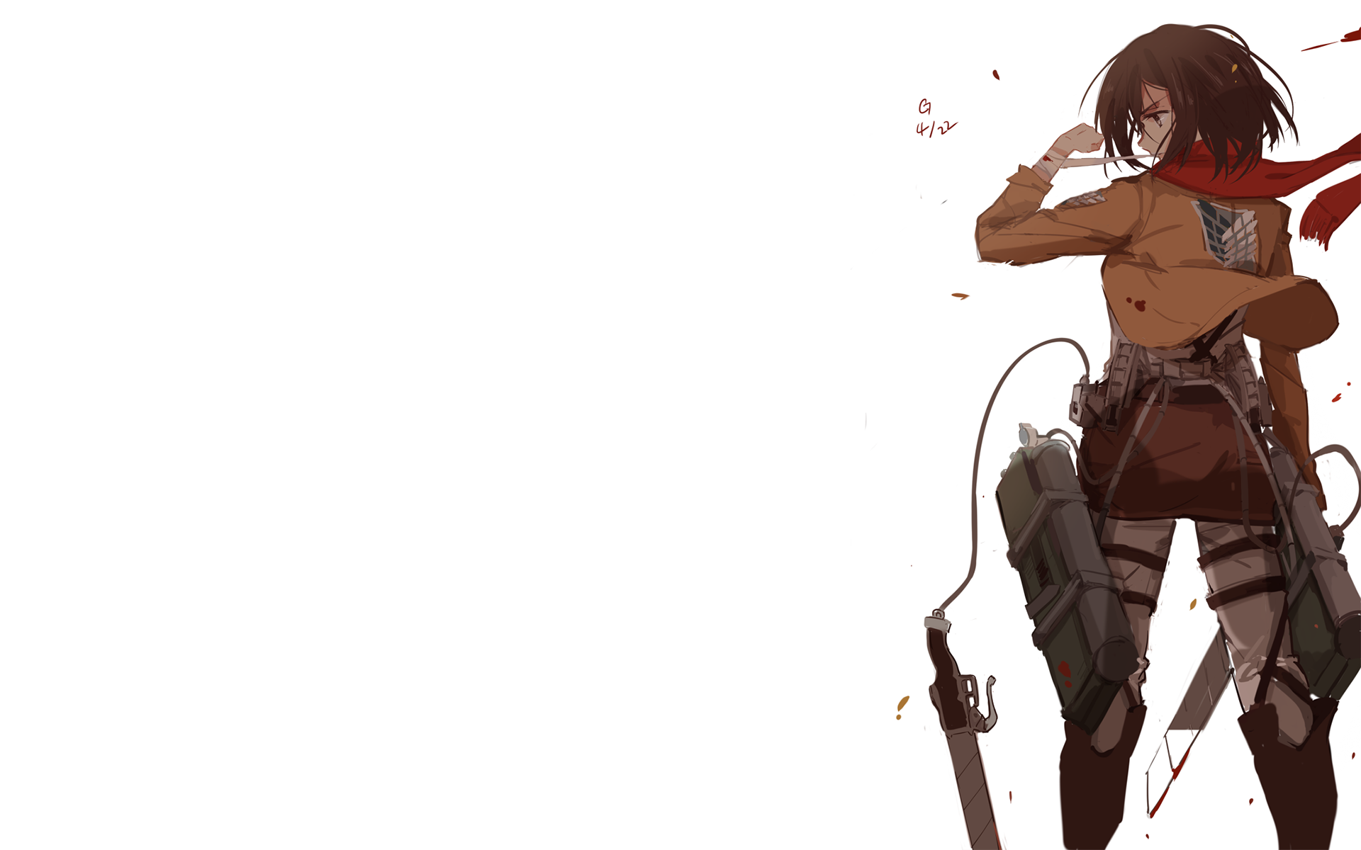 Mikasa Ackerman from Attack on Titan HD Wallpaper