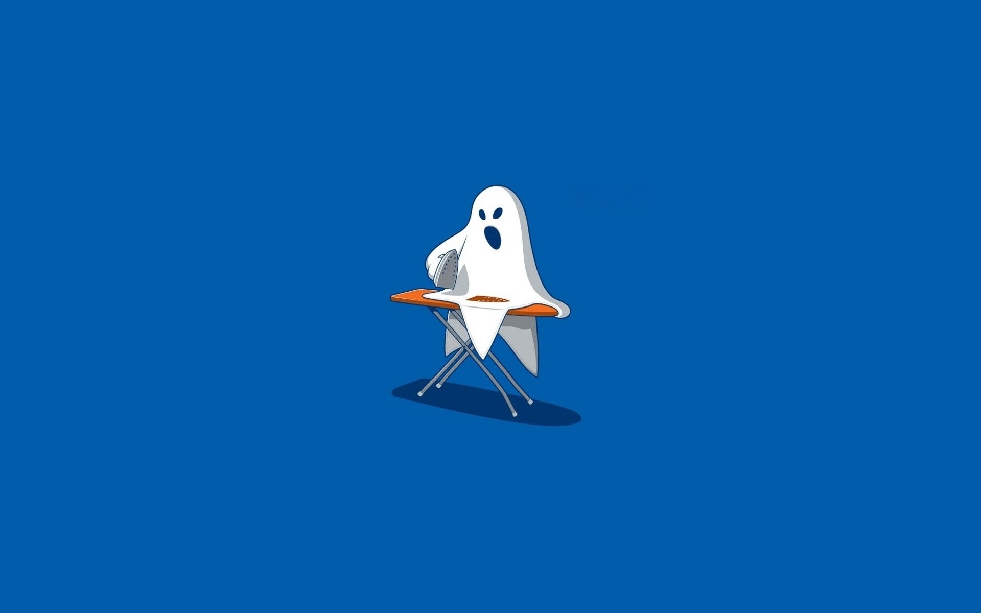 Ghost ironing a shirt on an ironing board HD Wallpaper