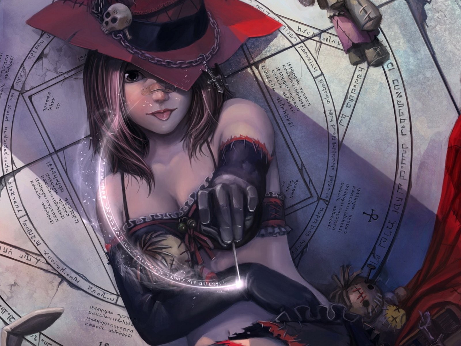 Witch with magical circle HD Wallpaper