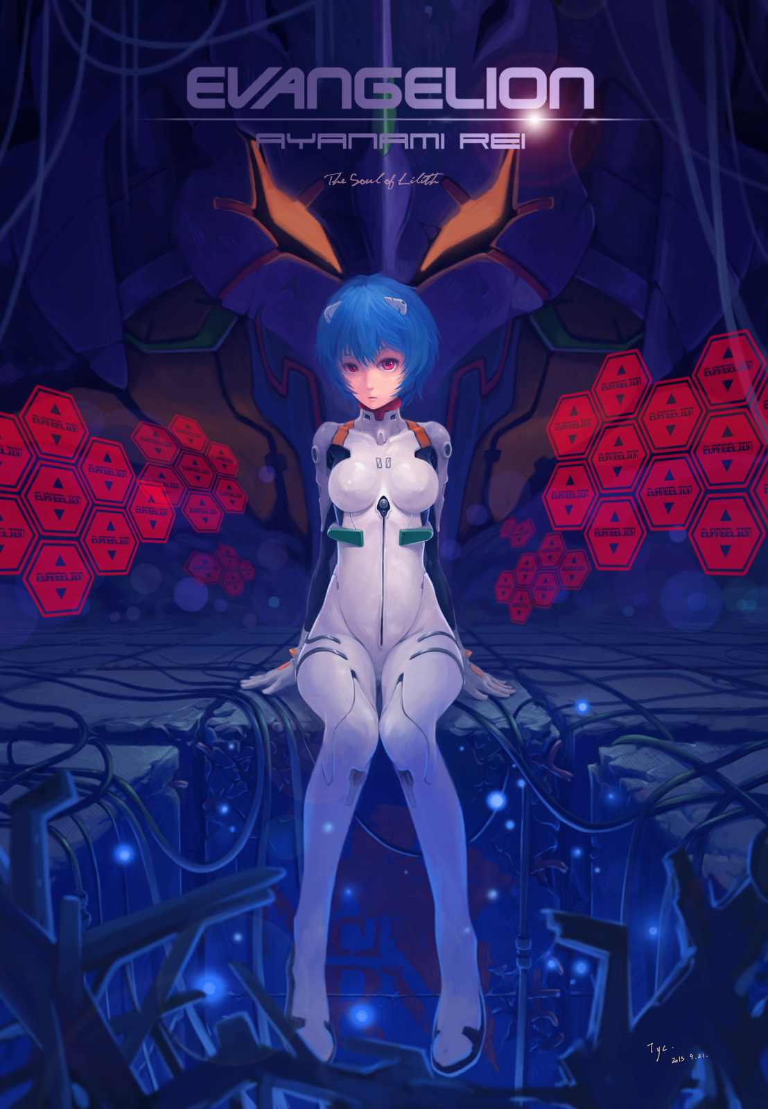 Ayanami Rei from Neon Genesis Evangelion HD Wallpaper