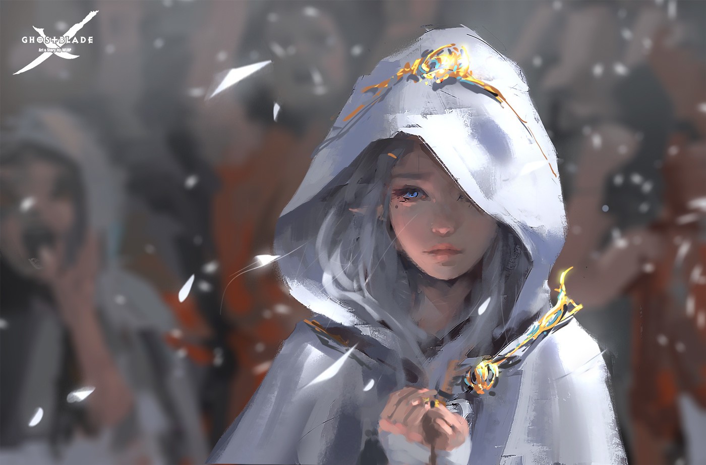 Ghostblade, WLOP, fantasy art HD Wallpaper