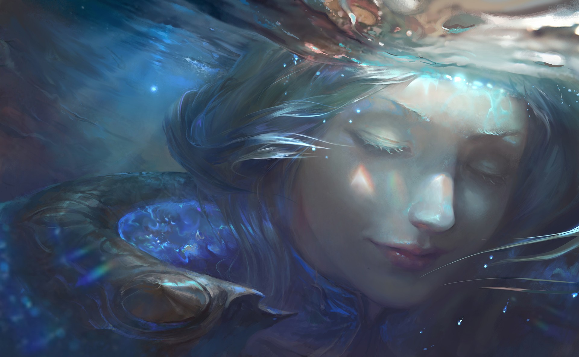 Lux from League of Legends underwater HD Wallpaper