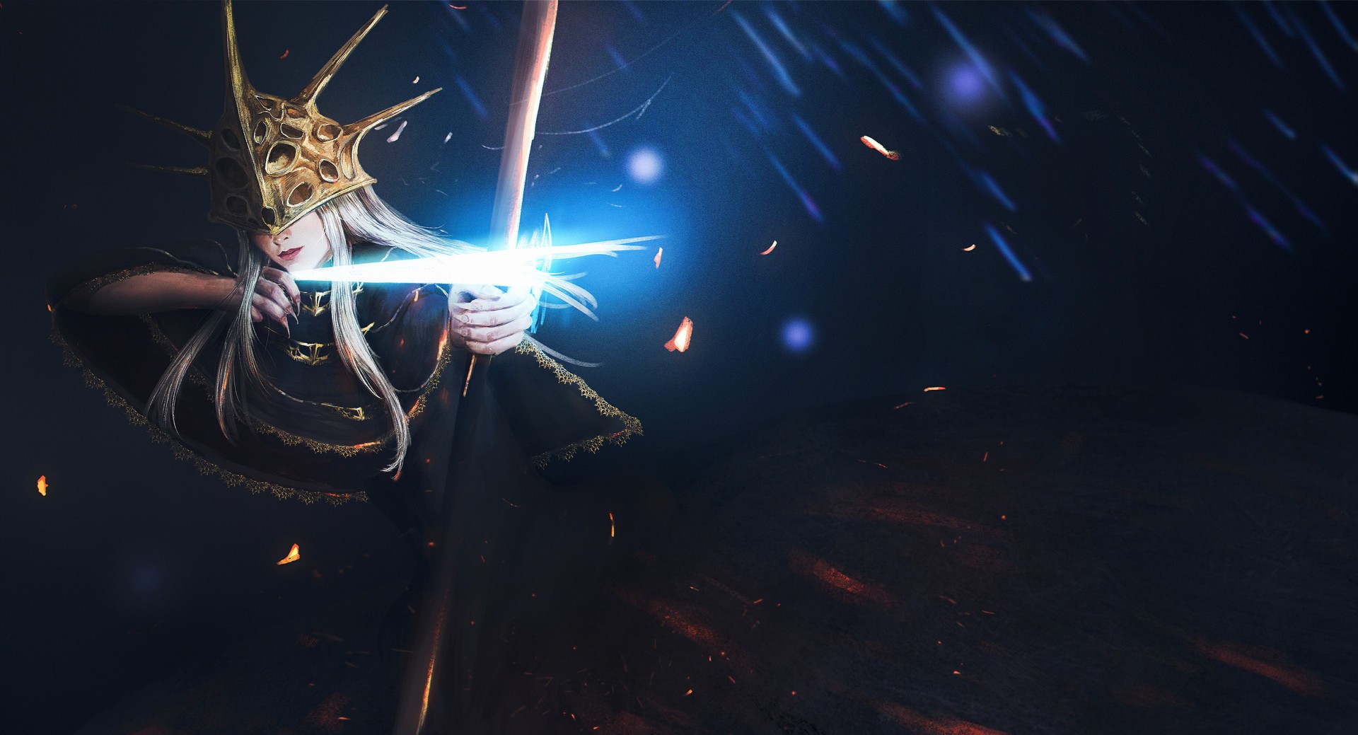 Dark Souls III Warrior with Bow HD Wallpaper