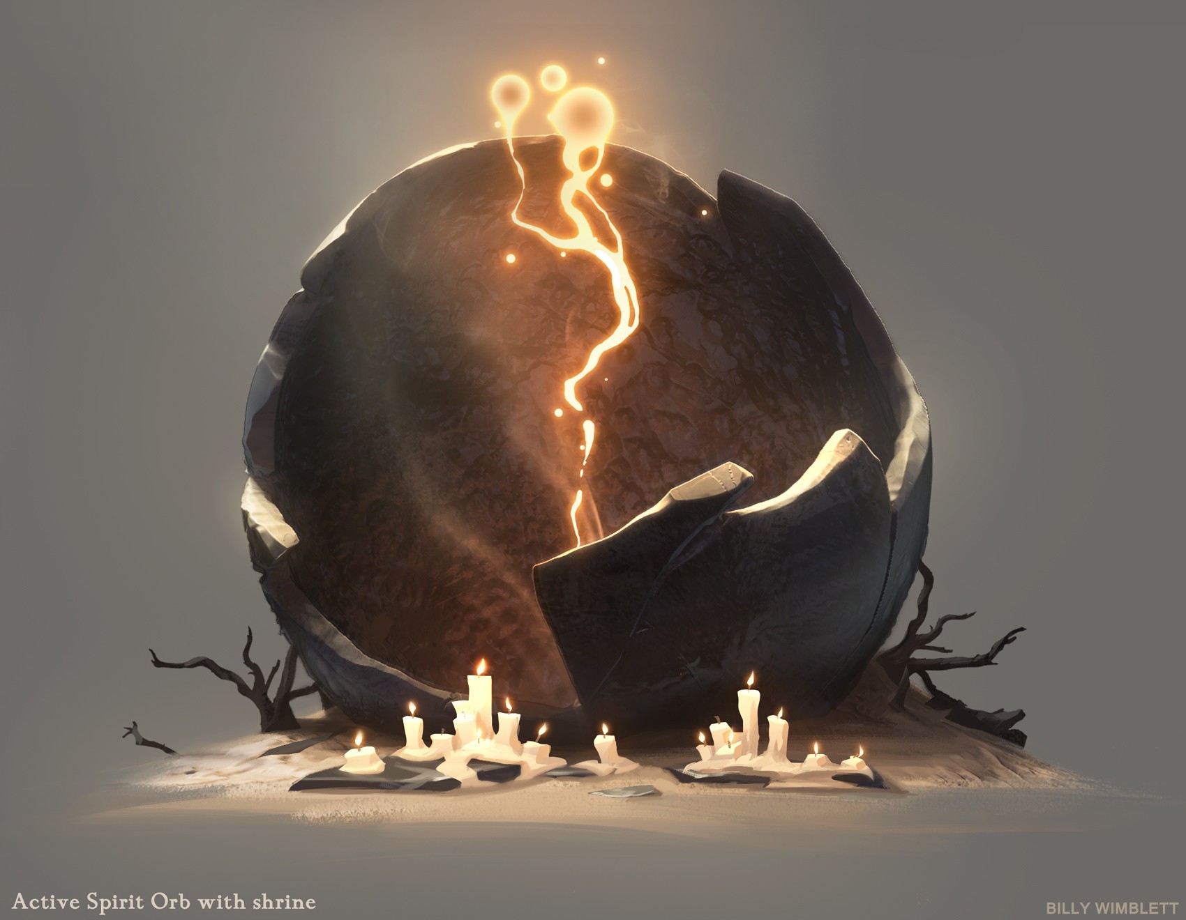 Active Spirit Orb with Shrine by Billy Wimblett HD Wallpaper
