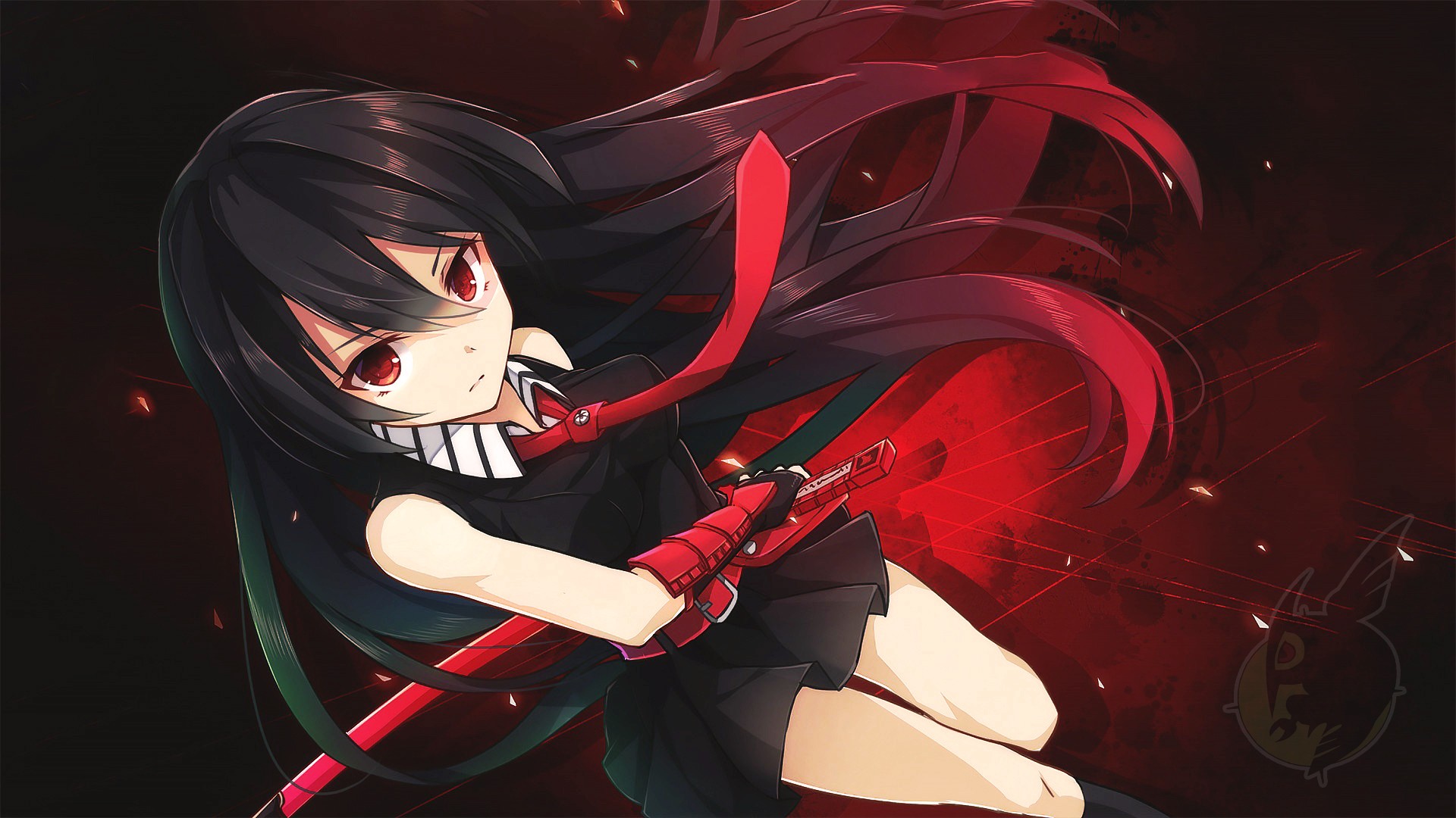Akame from Akame ga Kill! holding a sword HD Wallpaper
