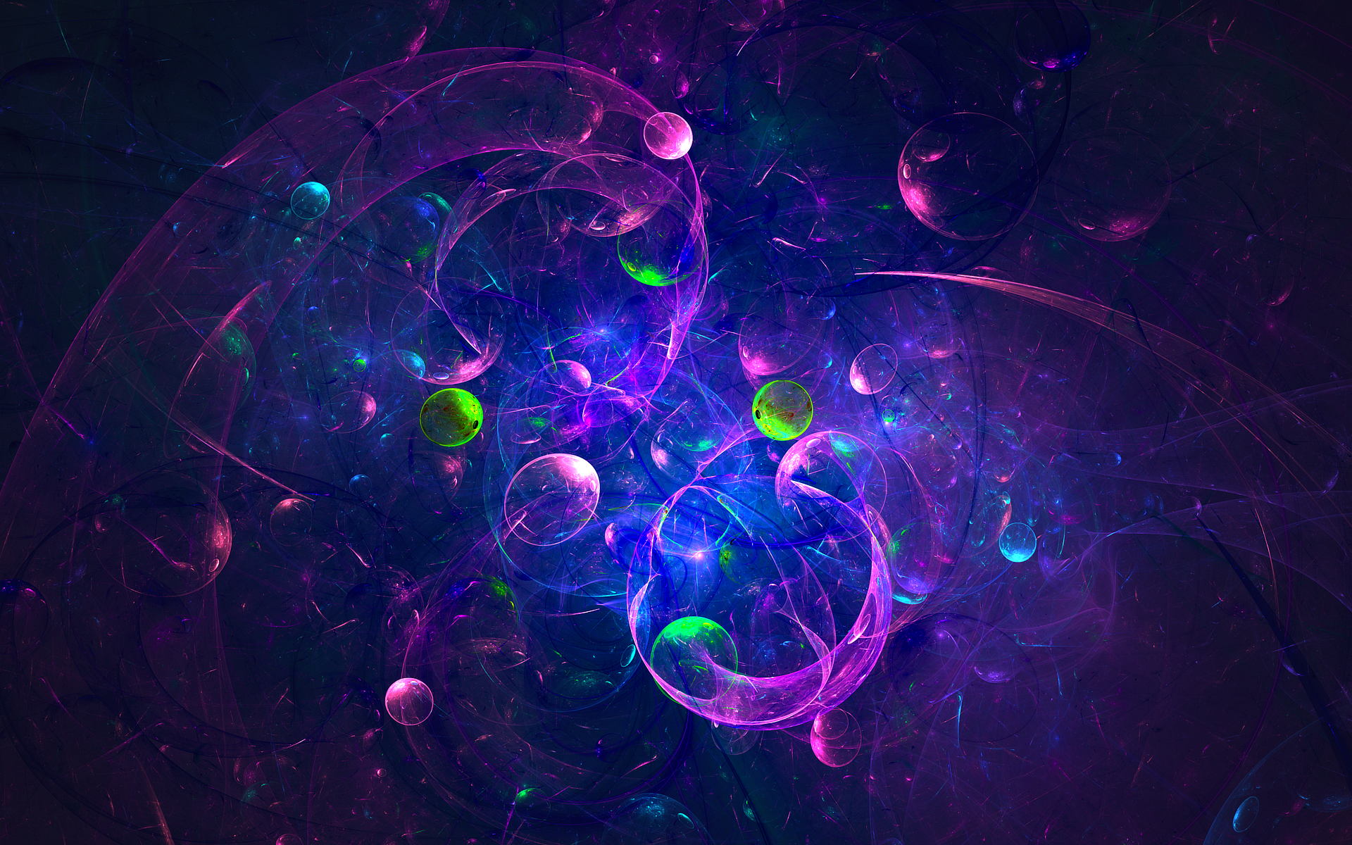 blue, green, digital art, artwork, abstract, colorful, shapes, fractal HD Wallpaper