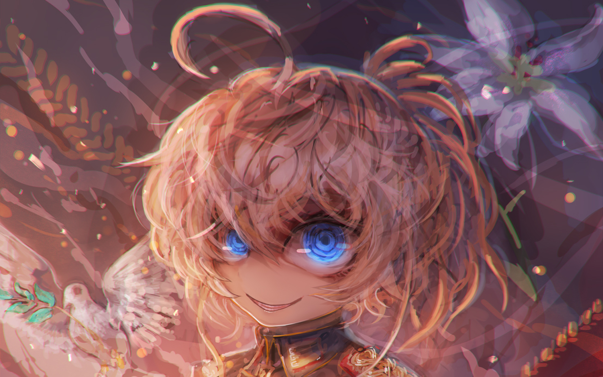 Tanya Degurechaff from Youjo Senki with a Dove HD Wallpaper