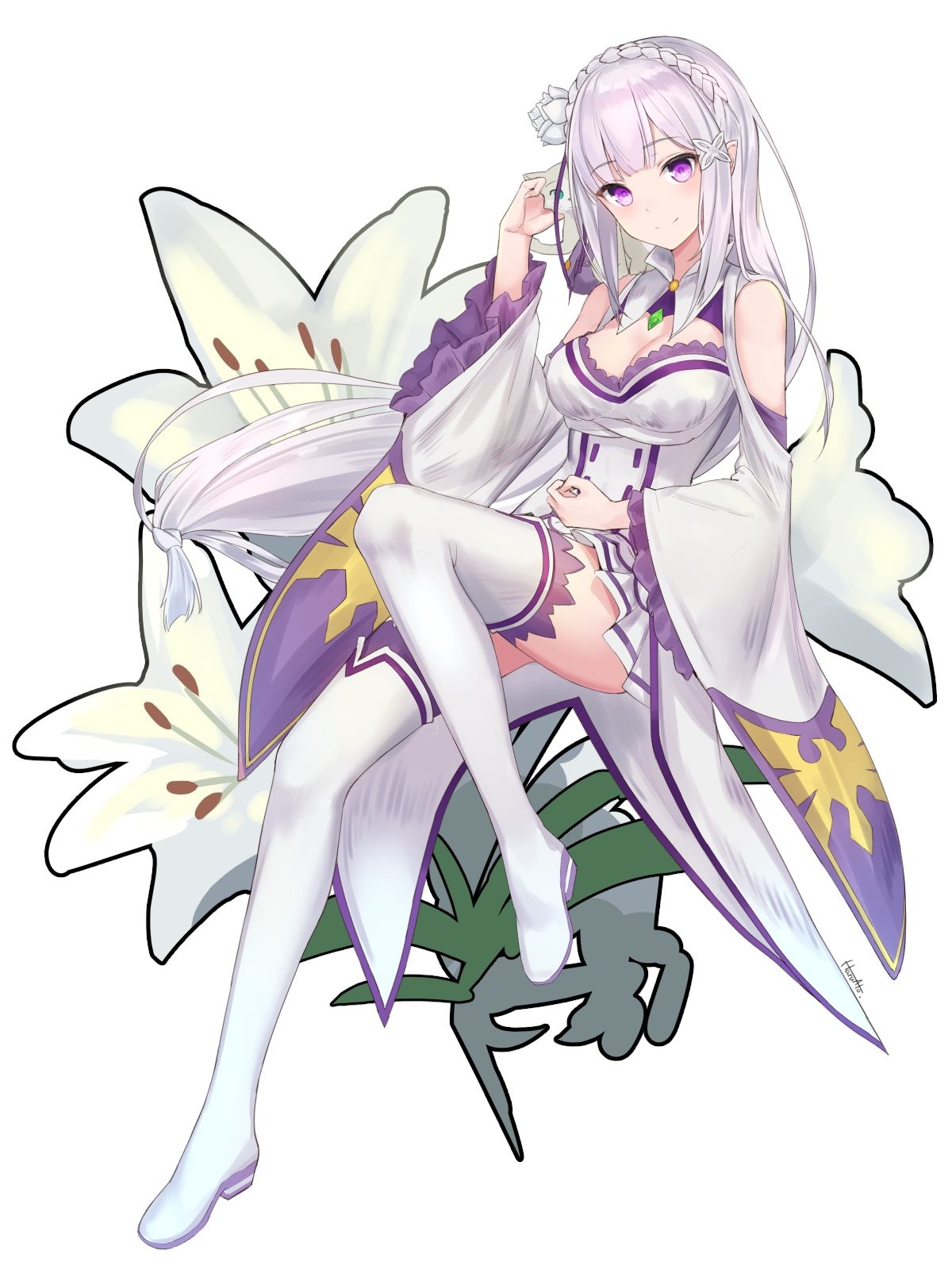 Emilia from Re:Zero Kara Hajimeru Isekai Seikatsu HD Wallpaper