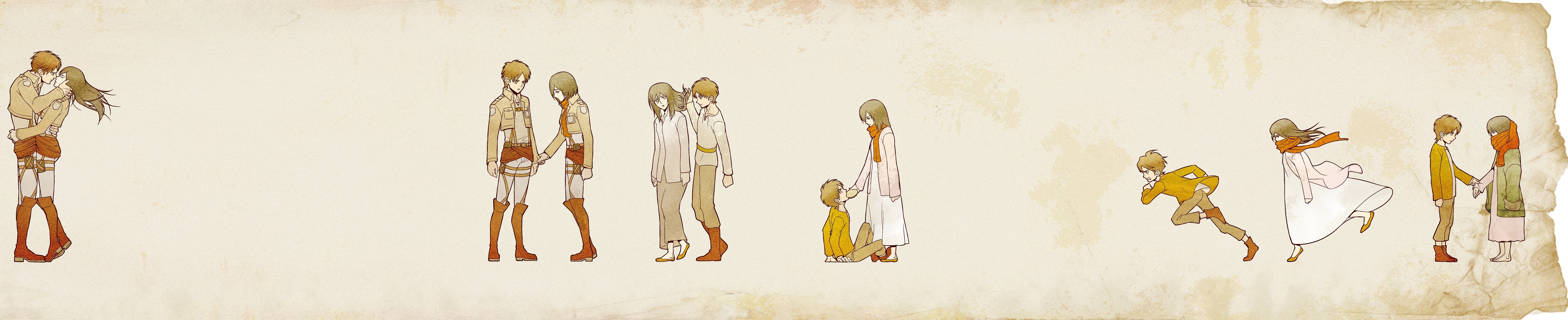 Eren and Mikasa from Shingeki no Kyojin HD Wallpaper