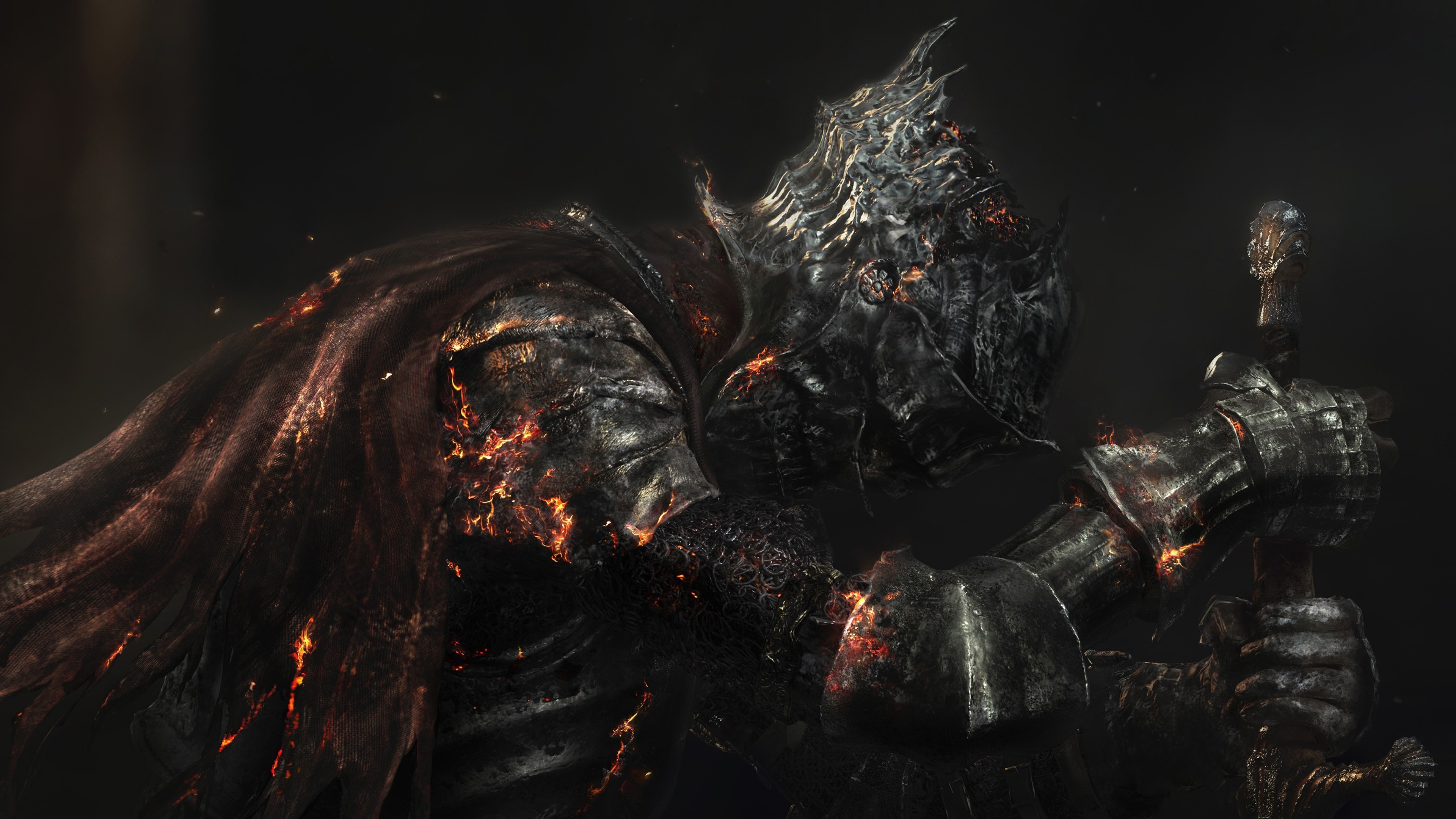 Knight from Dark Souls III holding a sword HD Wallpaper