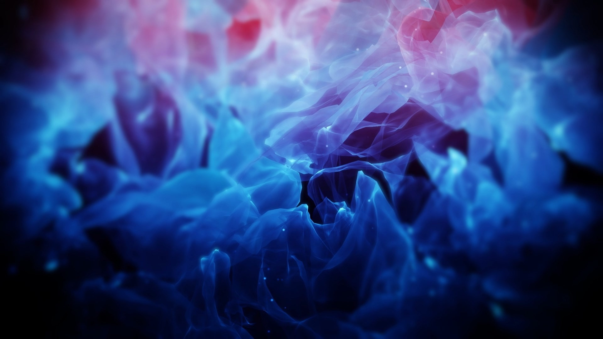 Abstract blue and pink smoke with sparkles HD Wallpaper