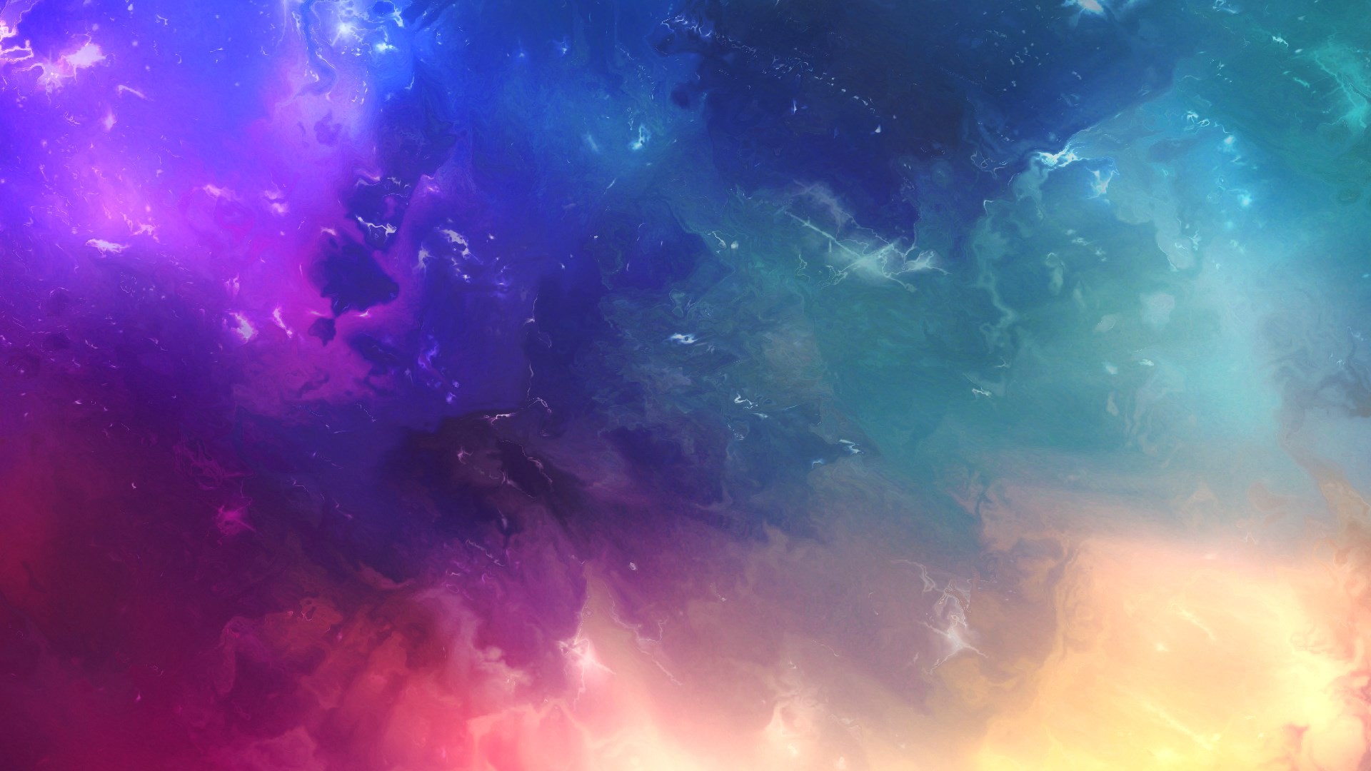 Abstract colorful nebula in space HD Wallpaper