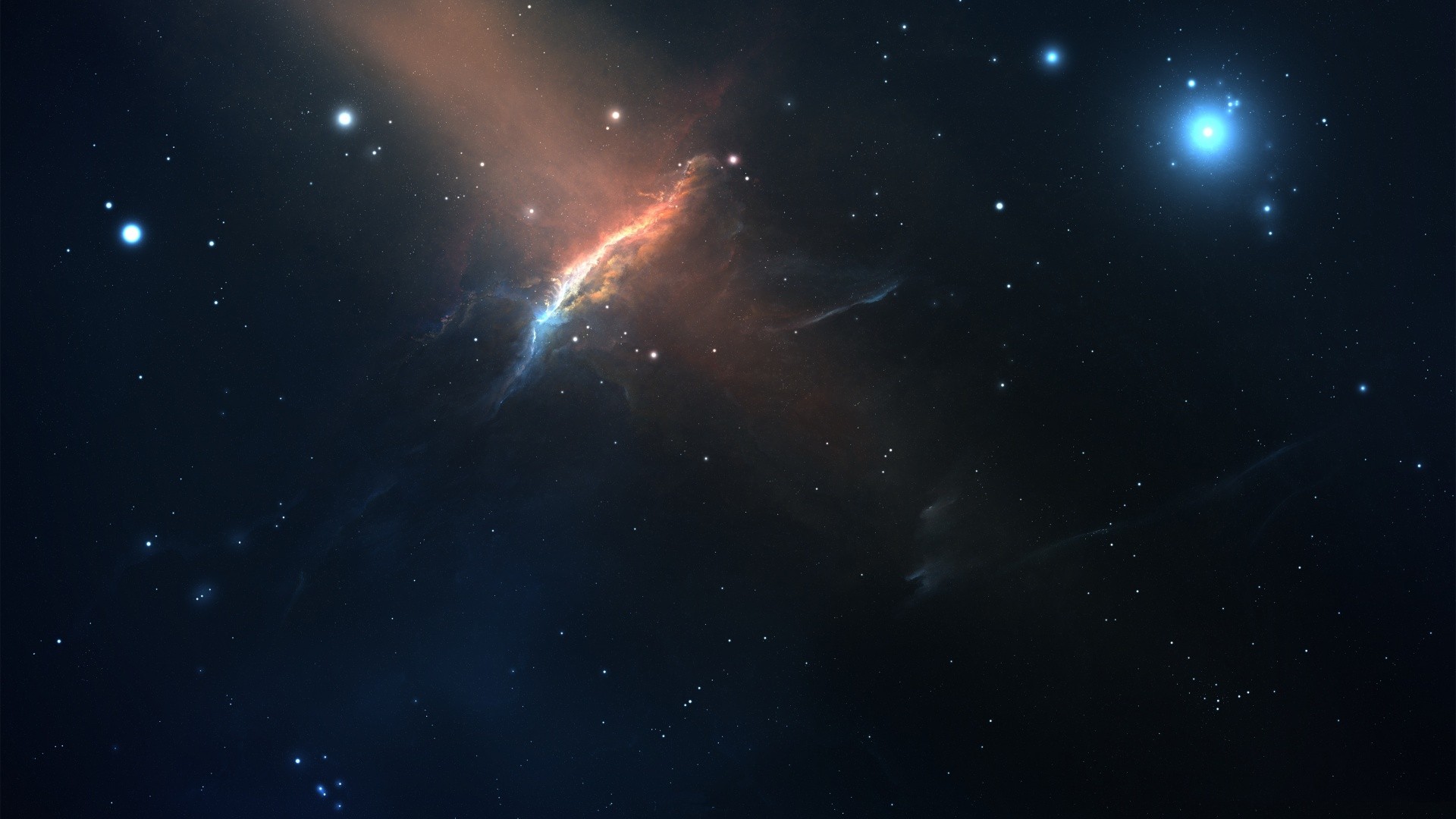 Nebula and stars in deep space HD Wallpaper