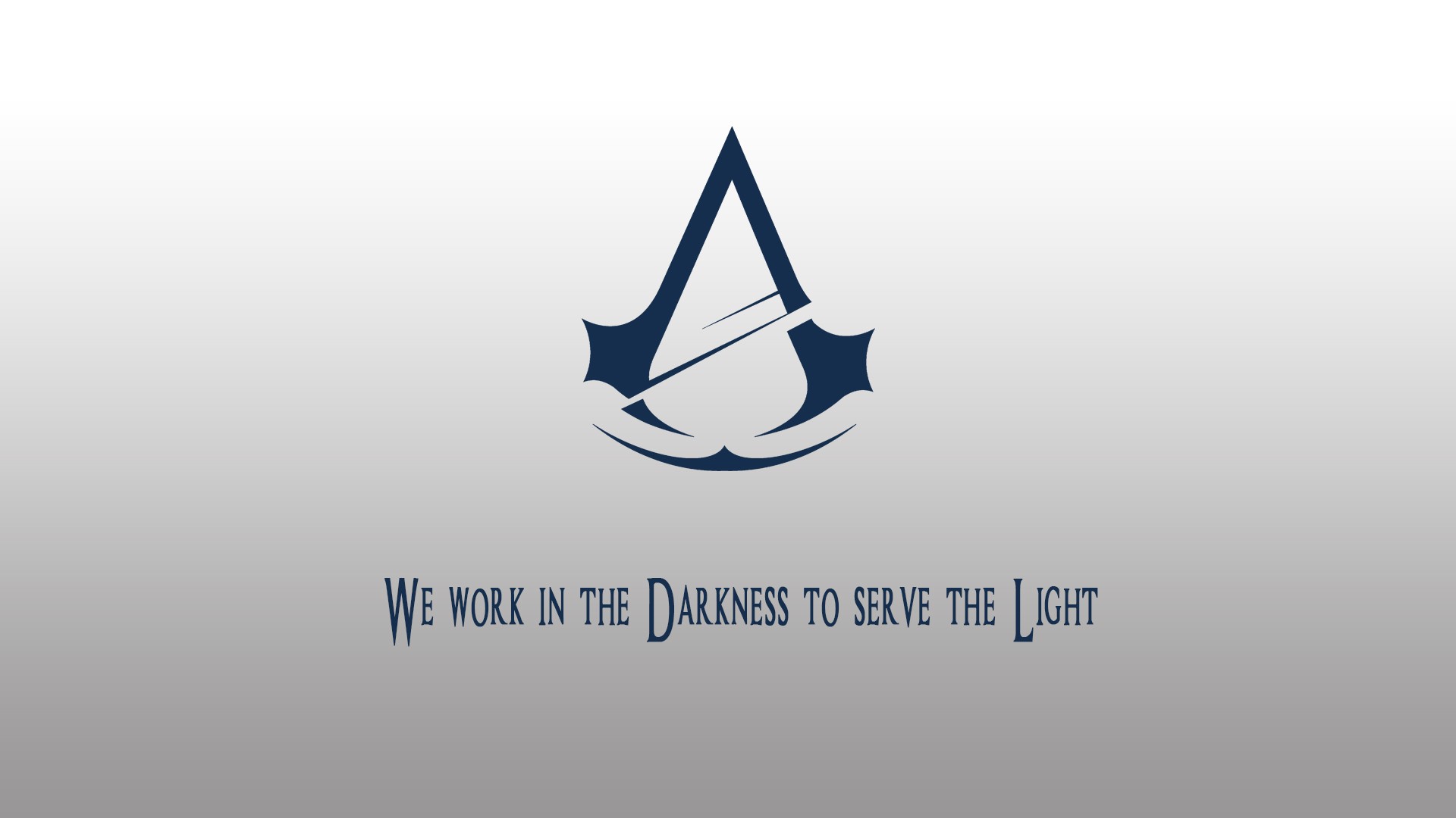 Assassin's Creed logo with motto HD Wallpaper