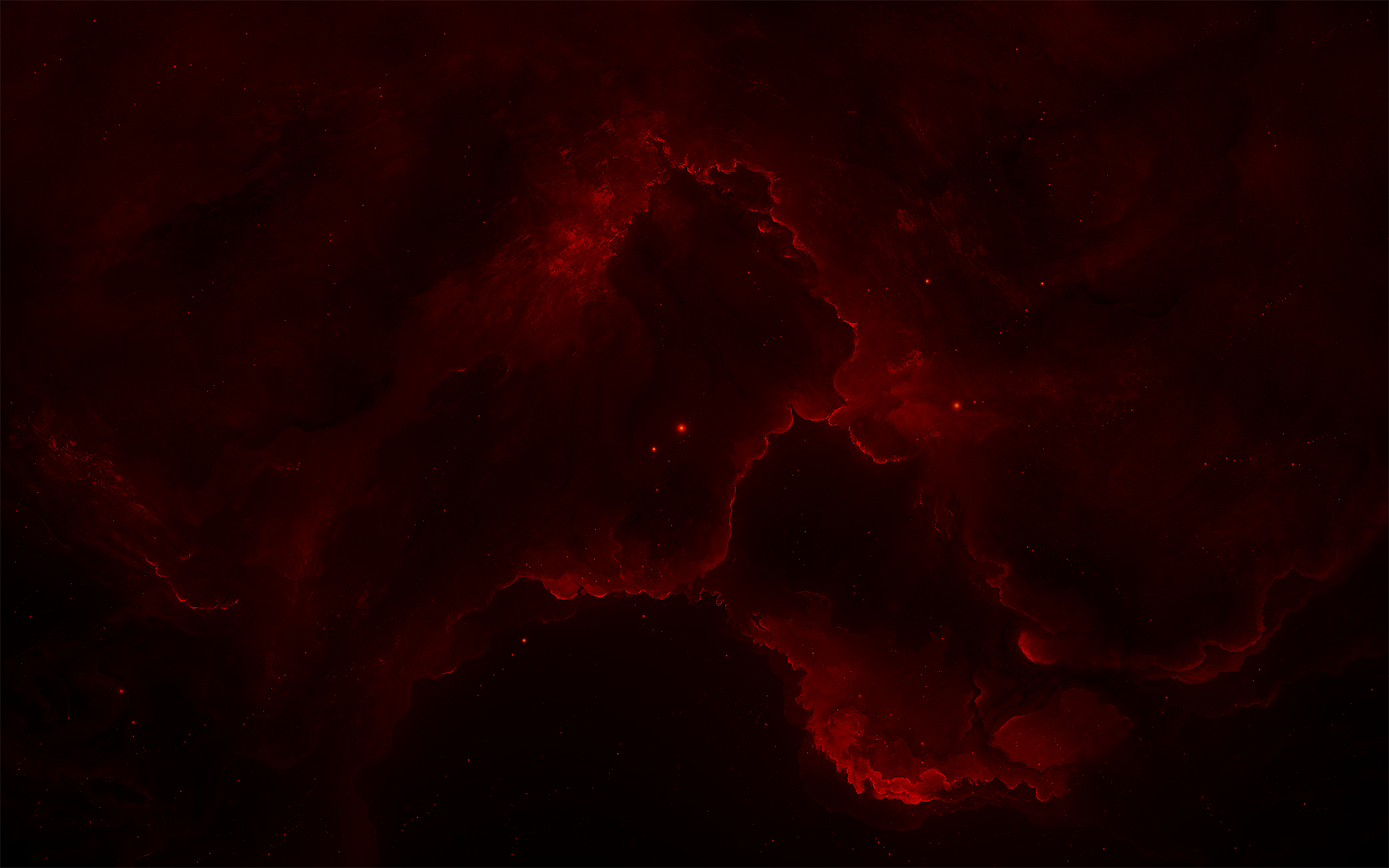 Red nebula in deep space HD Wallpaper