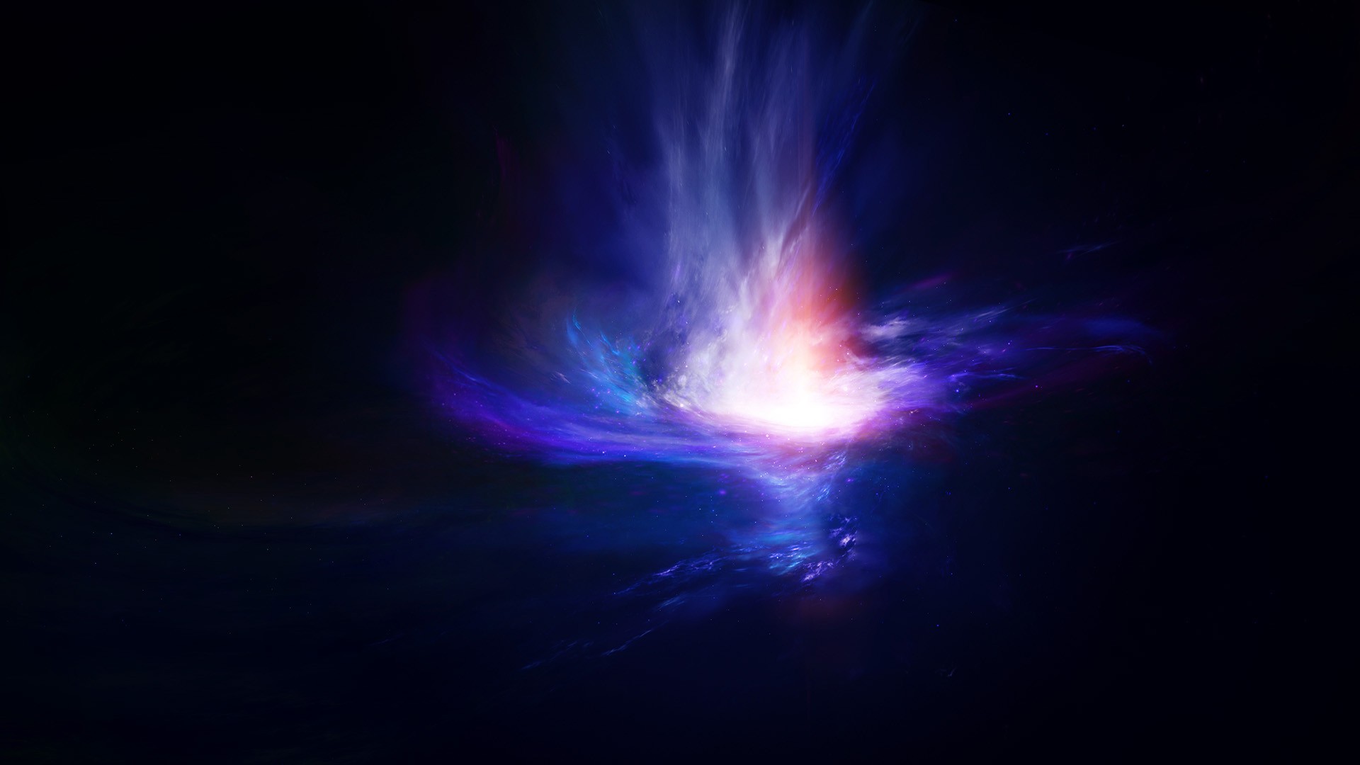 Abstract space nebula with bright light HD Wallpaper