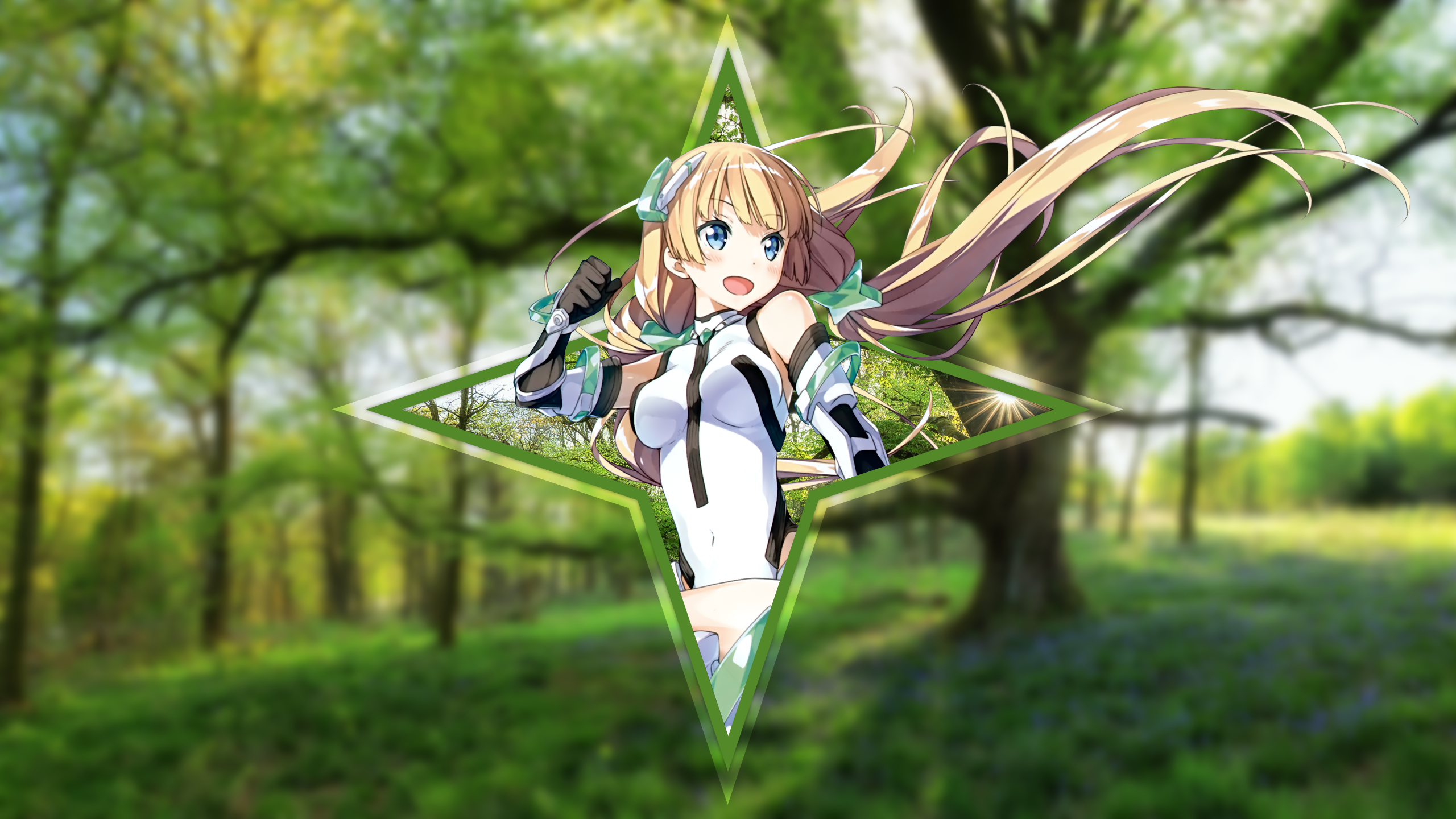 Angela Balzac from Rakuen Tsuihou in a forest HD Wallpaper
