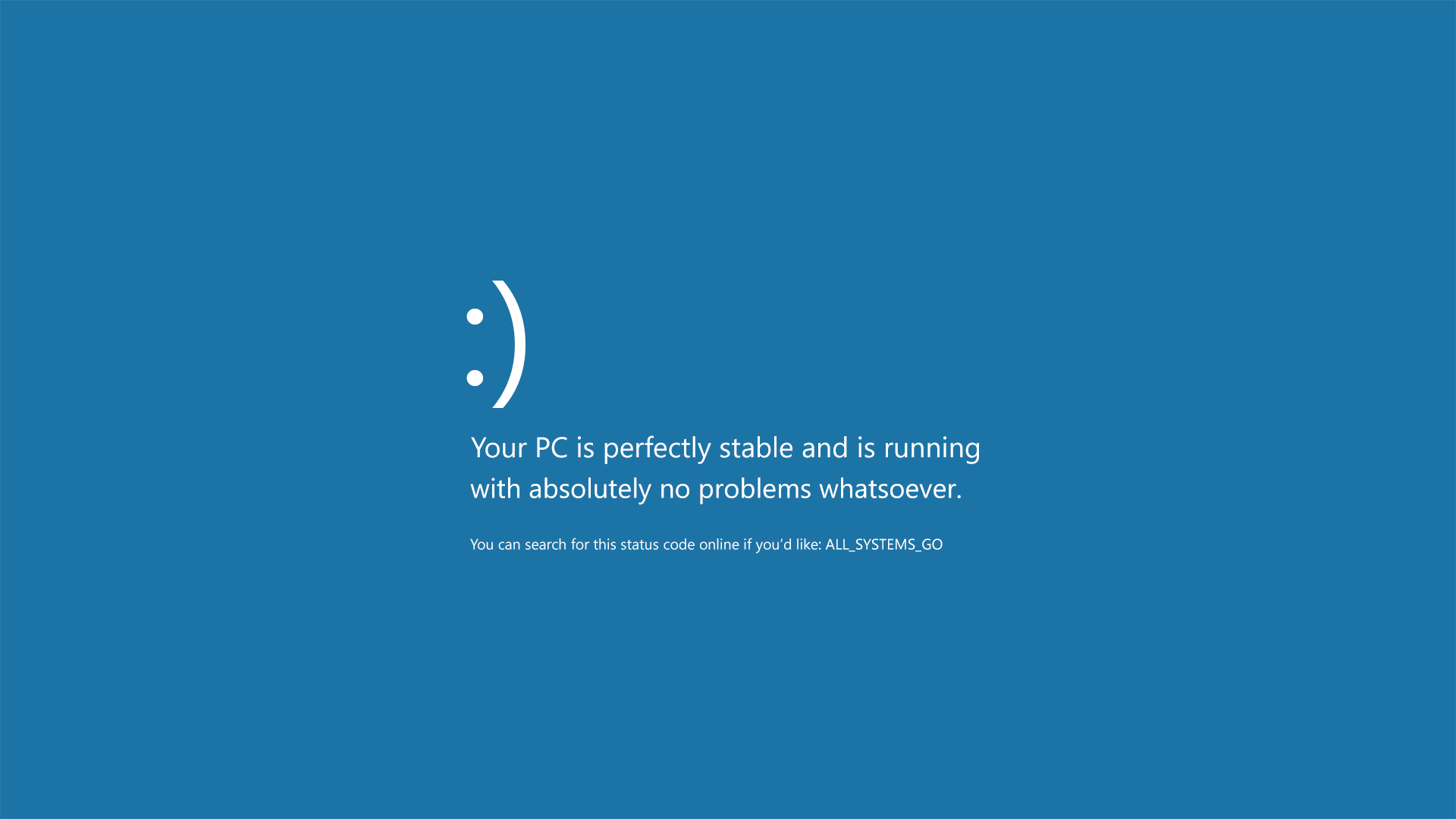 Windows Blue Screen with a Smiley Face HD Wallpaper