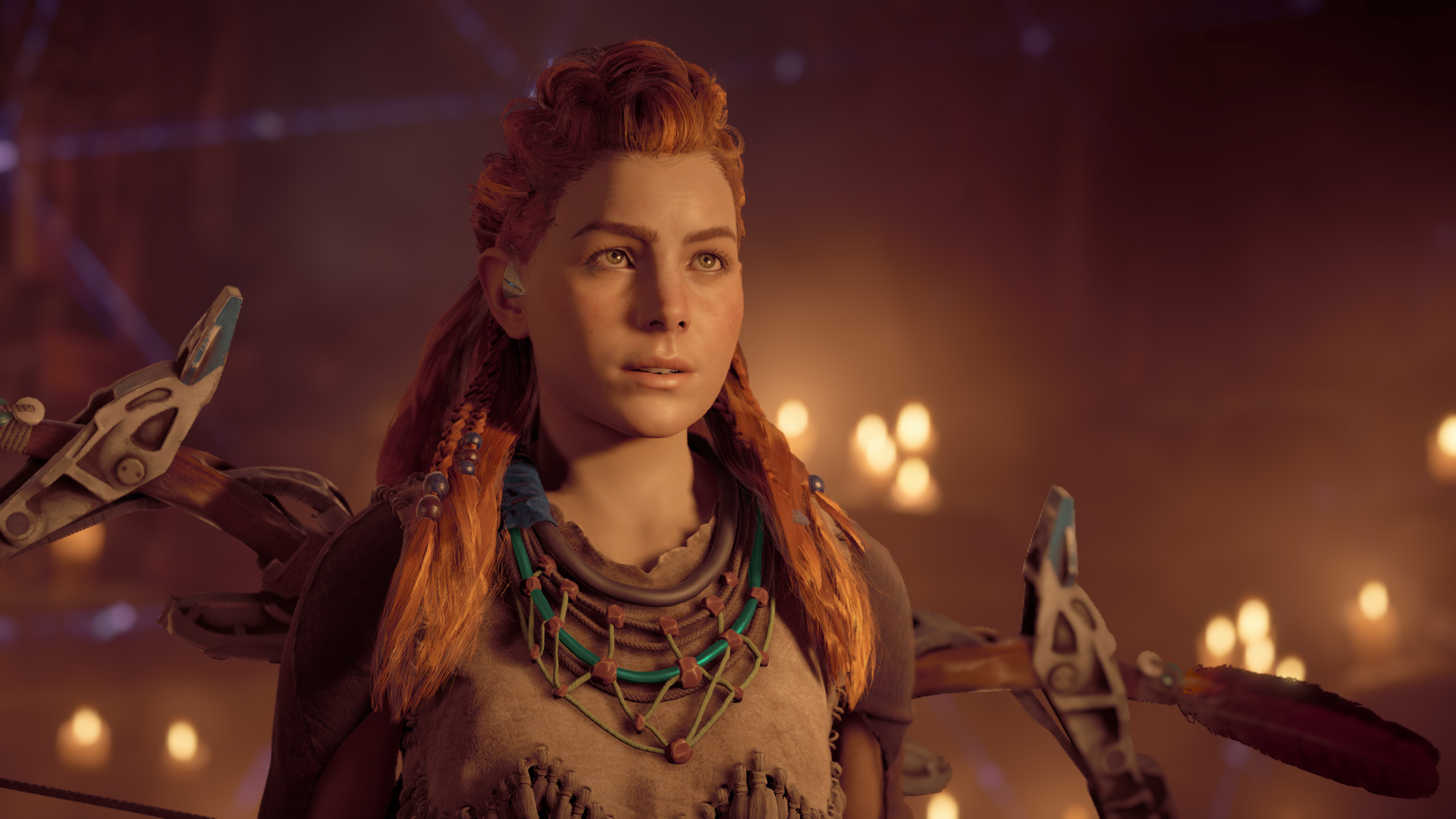 Aloy from Horizon Zero Dawn with a bow HD Wallpaper