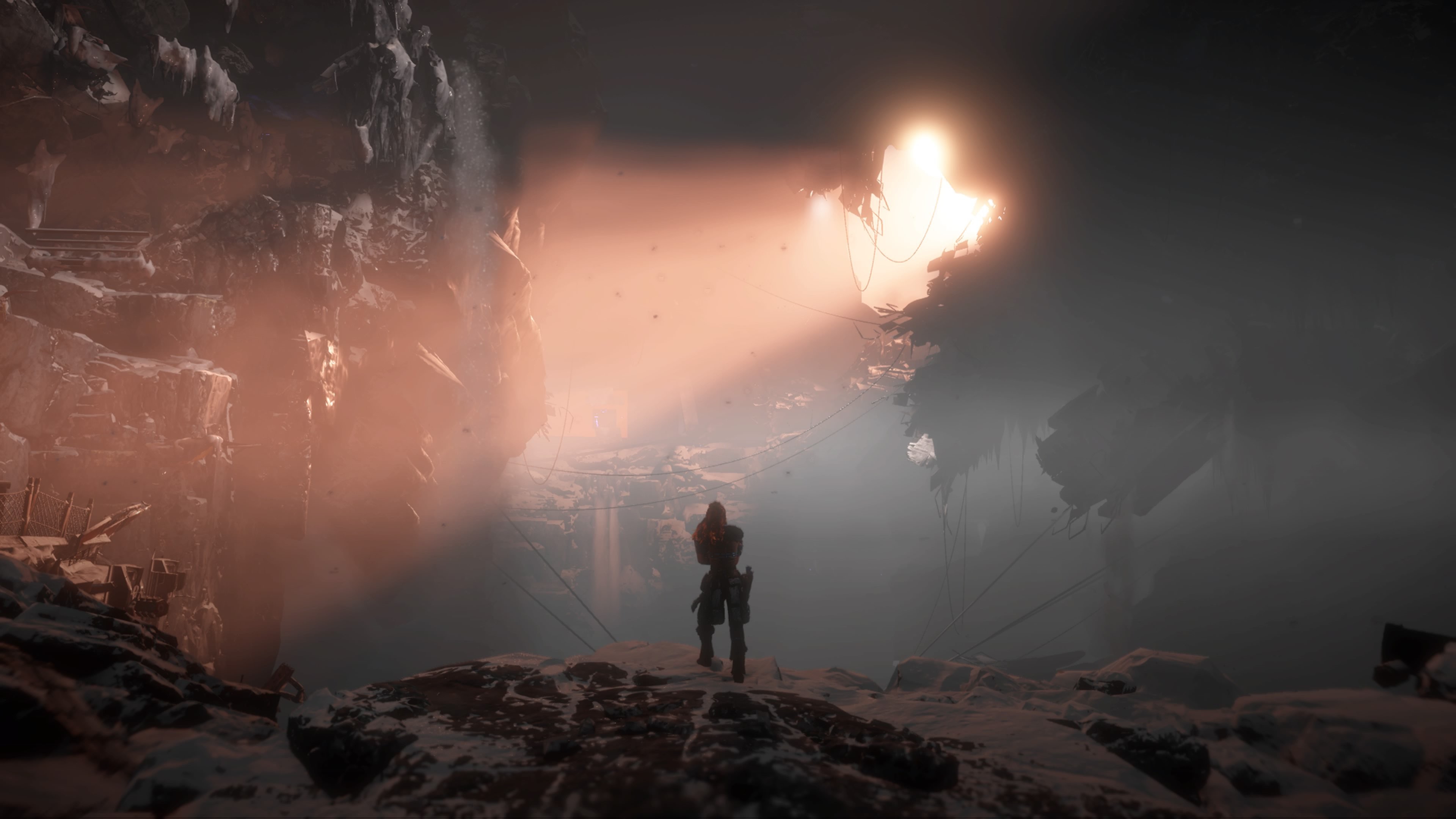 Aloy from Horizon Zero Dawn in a cave HD Wallpaper