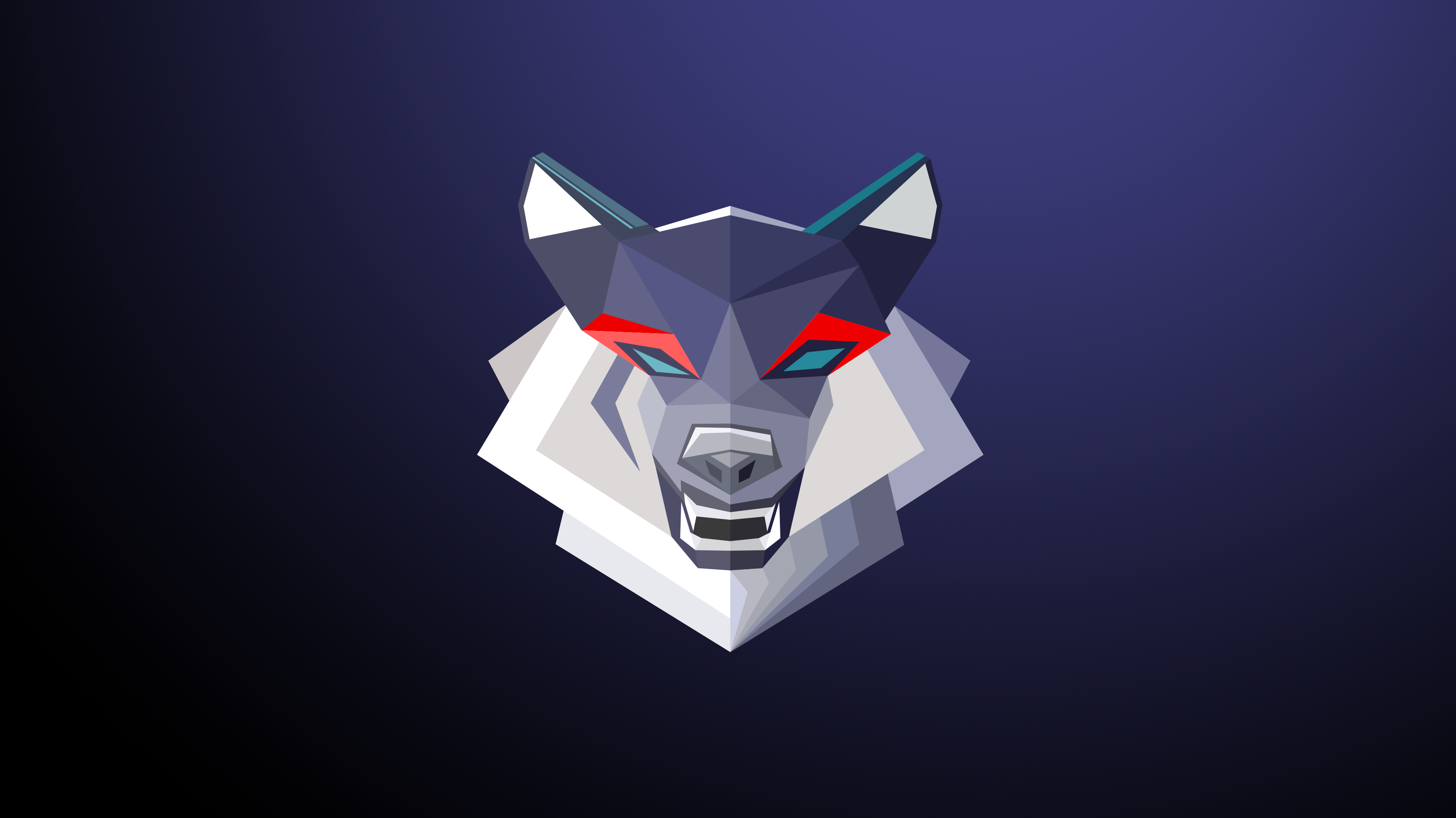 Abstract wolf head digital art HD Wallpaper