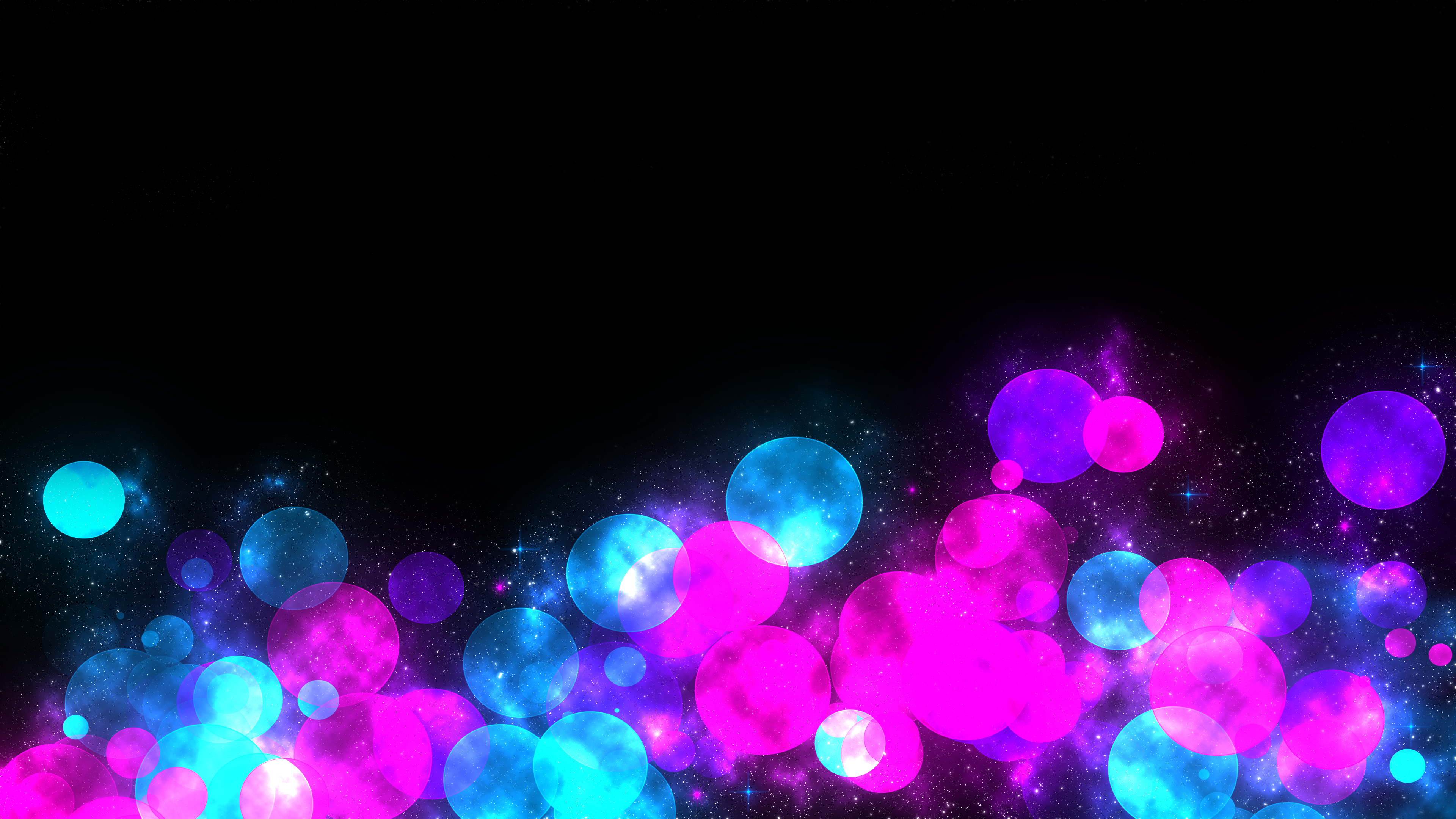 Abstract bokeh lights in space HD Wallpaper