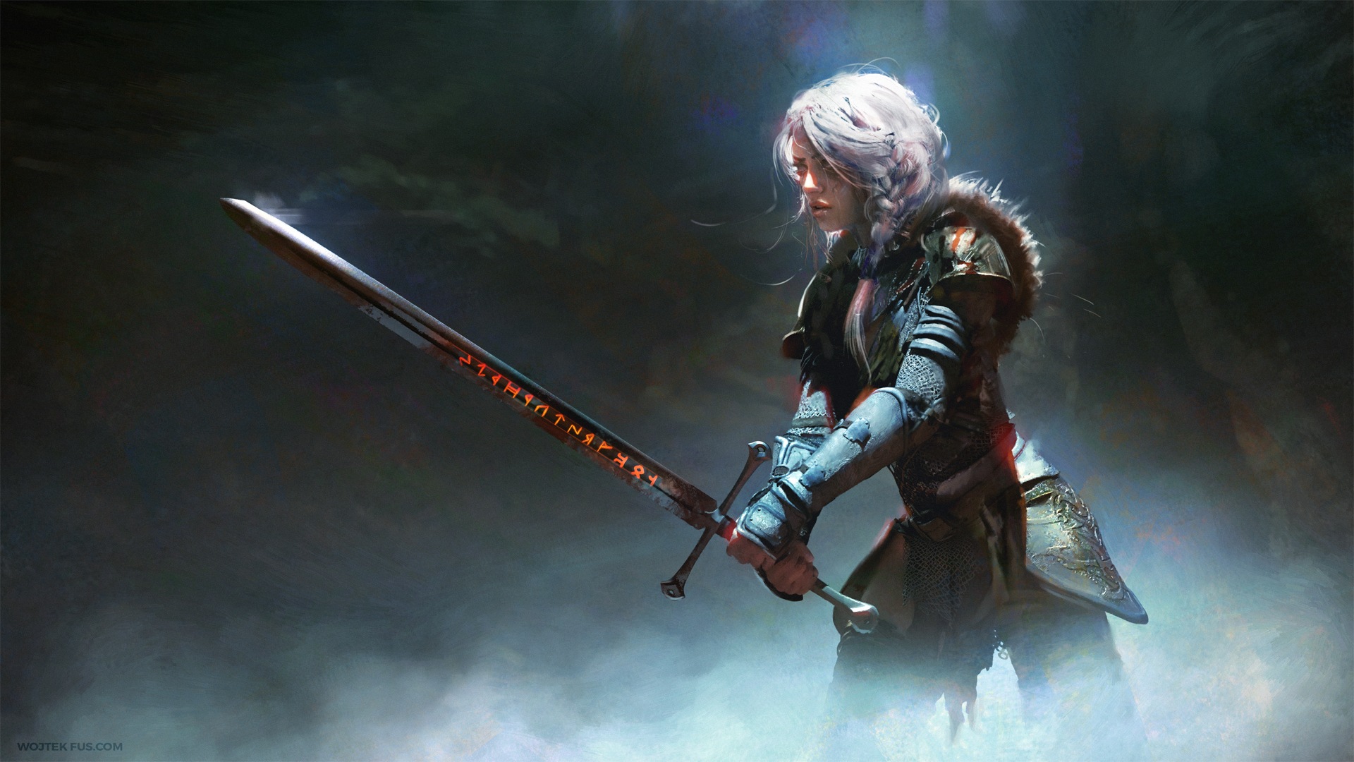 Ciri from The Witcher 3: Wild Hunt with a sword HD Wallpaper