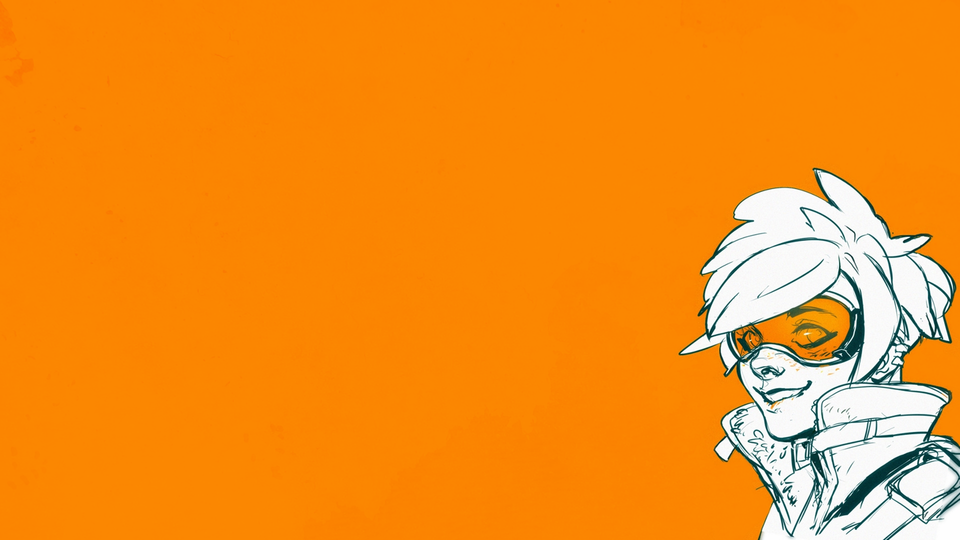 Tracer from Overwatch sketch HD Wallpaper