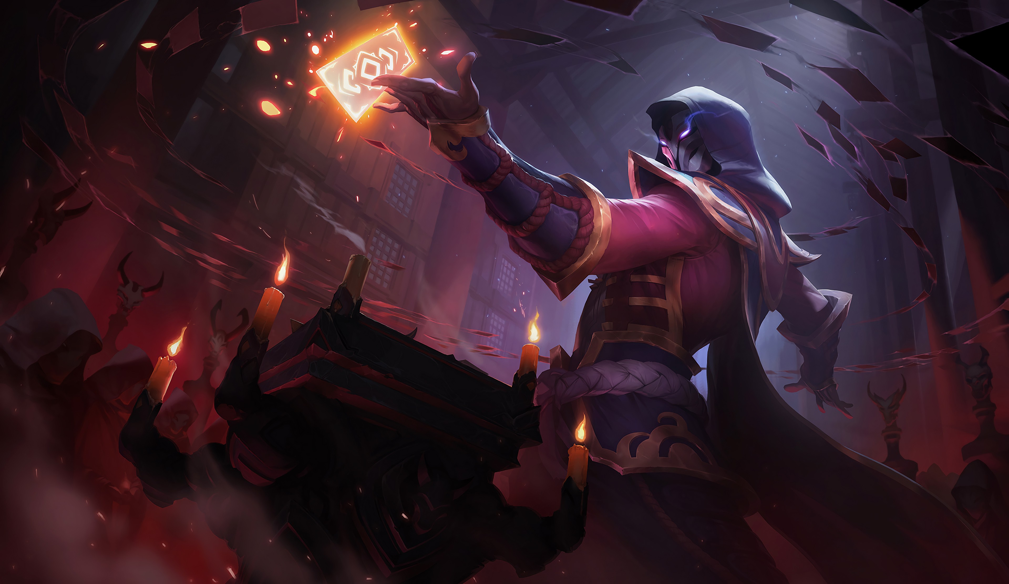 Twisted Fate from League of Legends Blood Moon skin HD Wallpaper