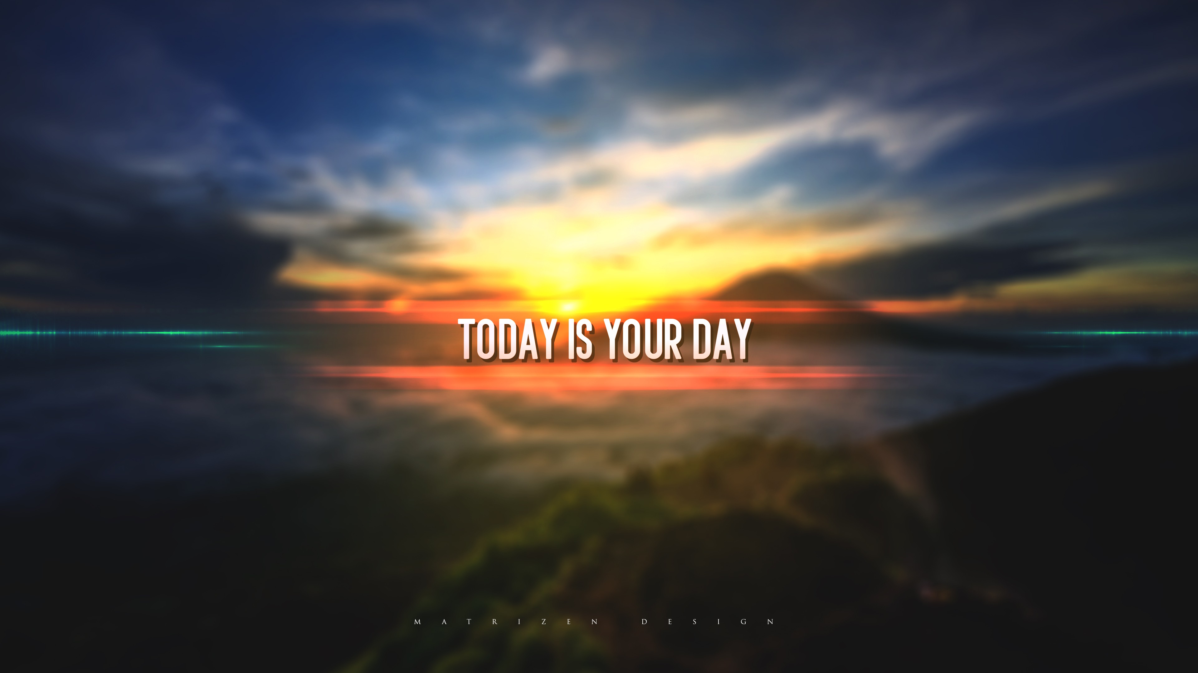 Motivational Quote Typography Over Sunset Landscape HD Wallpaper