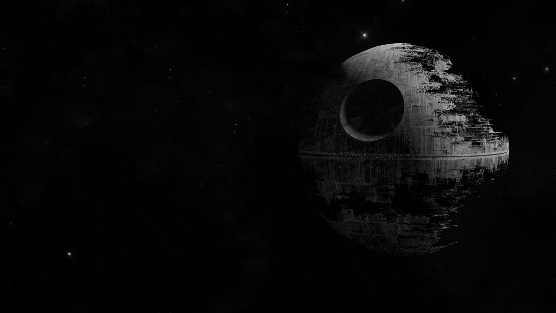 The Death Star from Star Wars in space HD Wallpaper