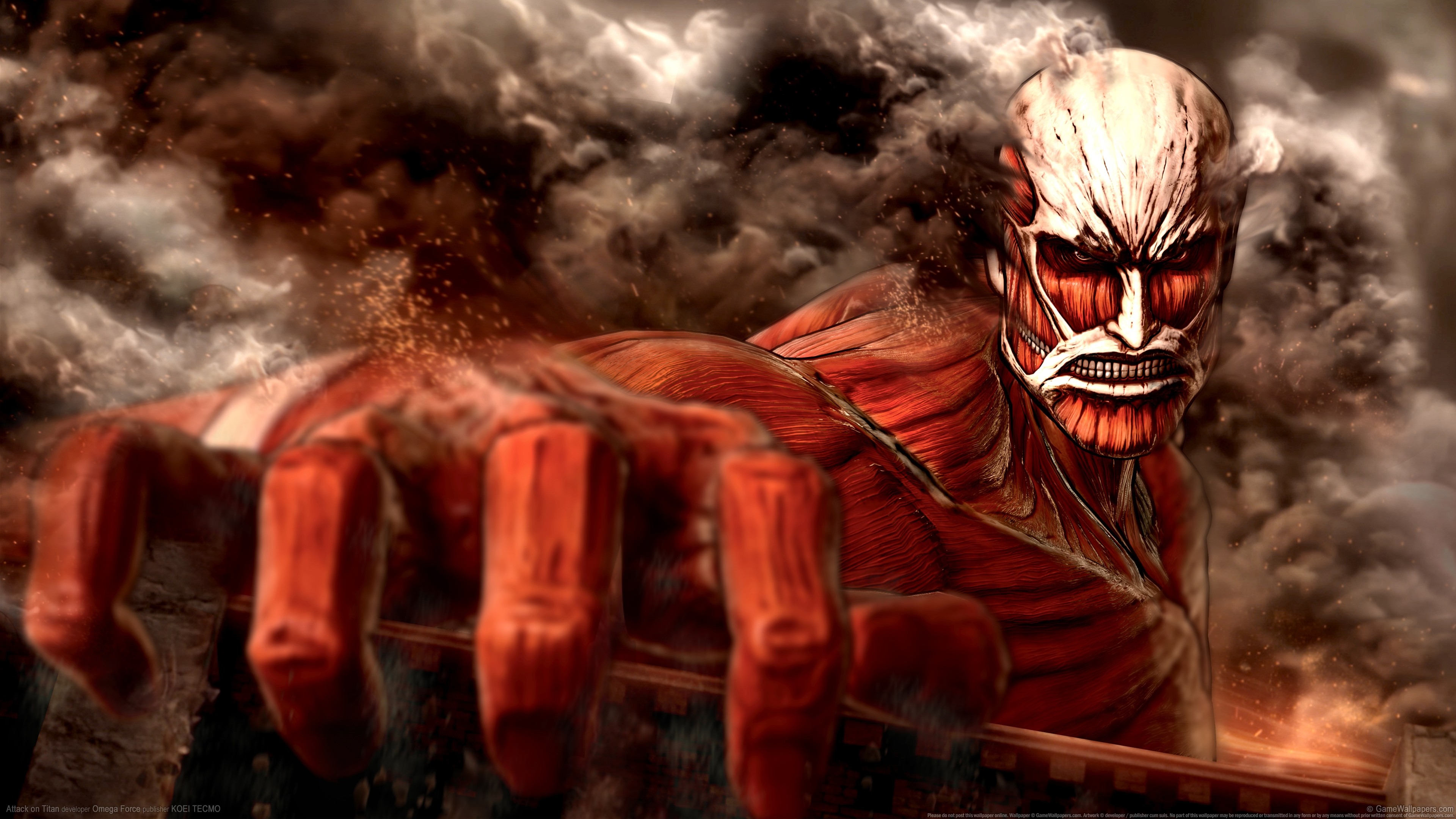 Colossal Titan from Attack on Titan HD Wallpaper