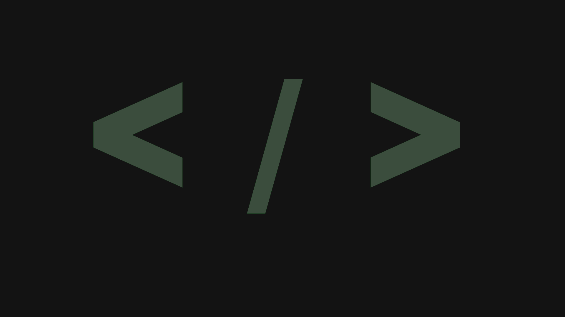 Code symbols < / > on dark background HD Wallpaper