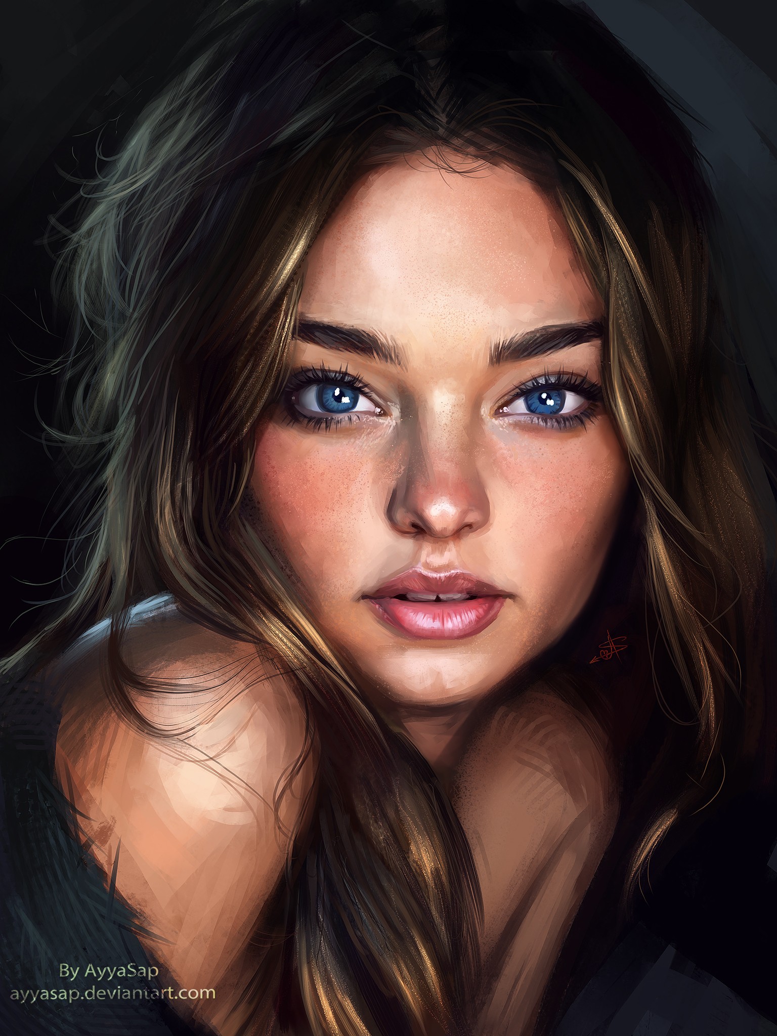 Illustration of Miranda Kerr HD Wallpaper